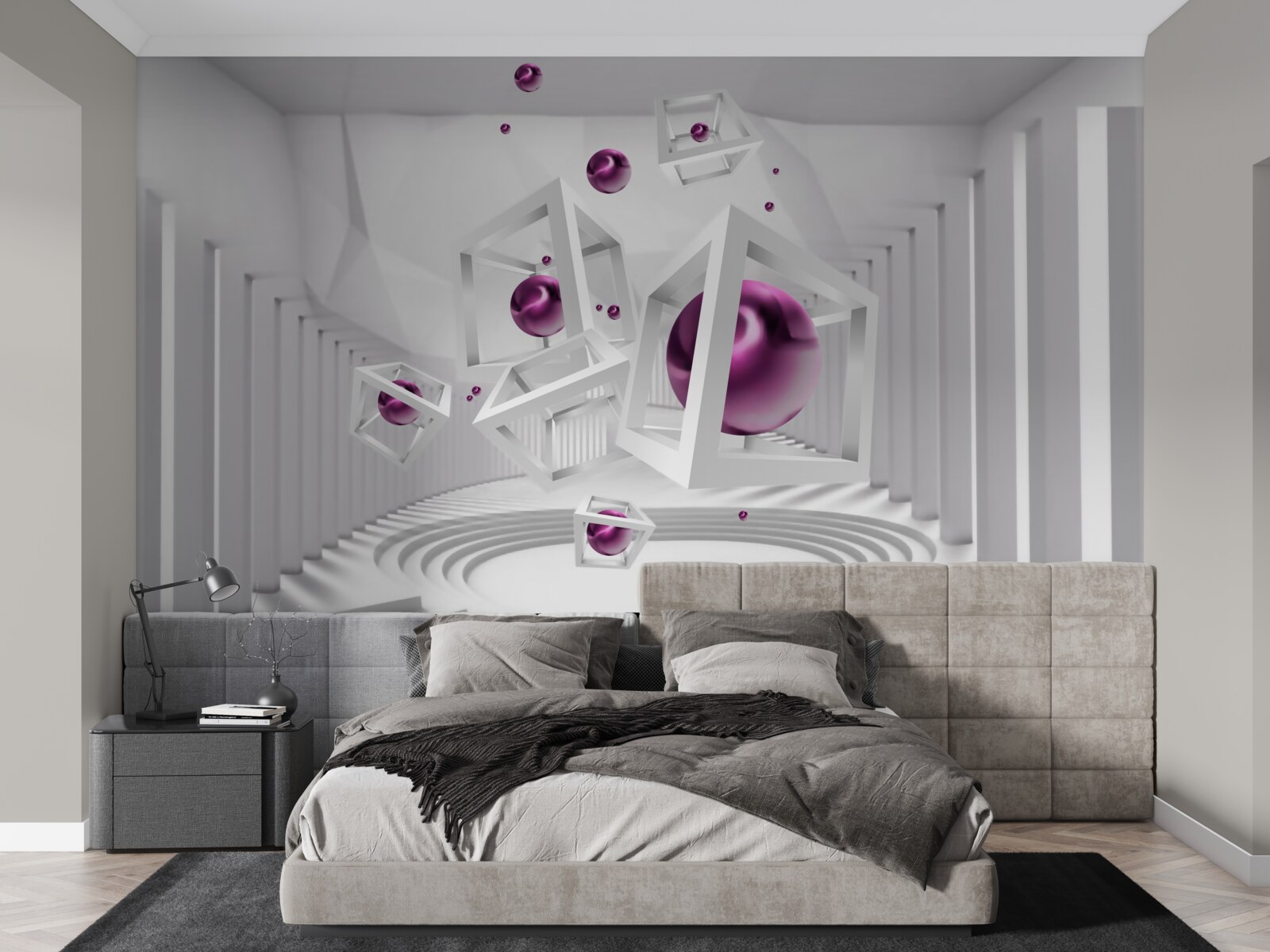 Papier peint les formes géométriques et les escaliers dans le concept d'abstraction