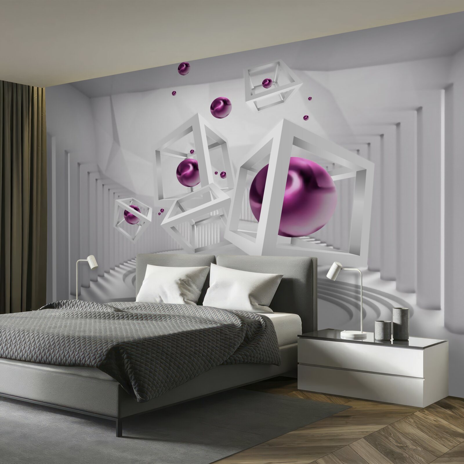 Papier peint les formes géométriques et les escaliers dans le concept d'abstraction