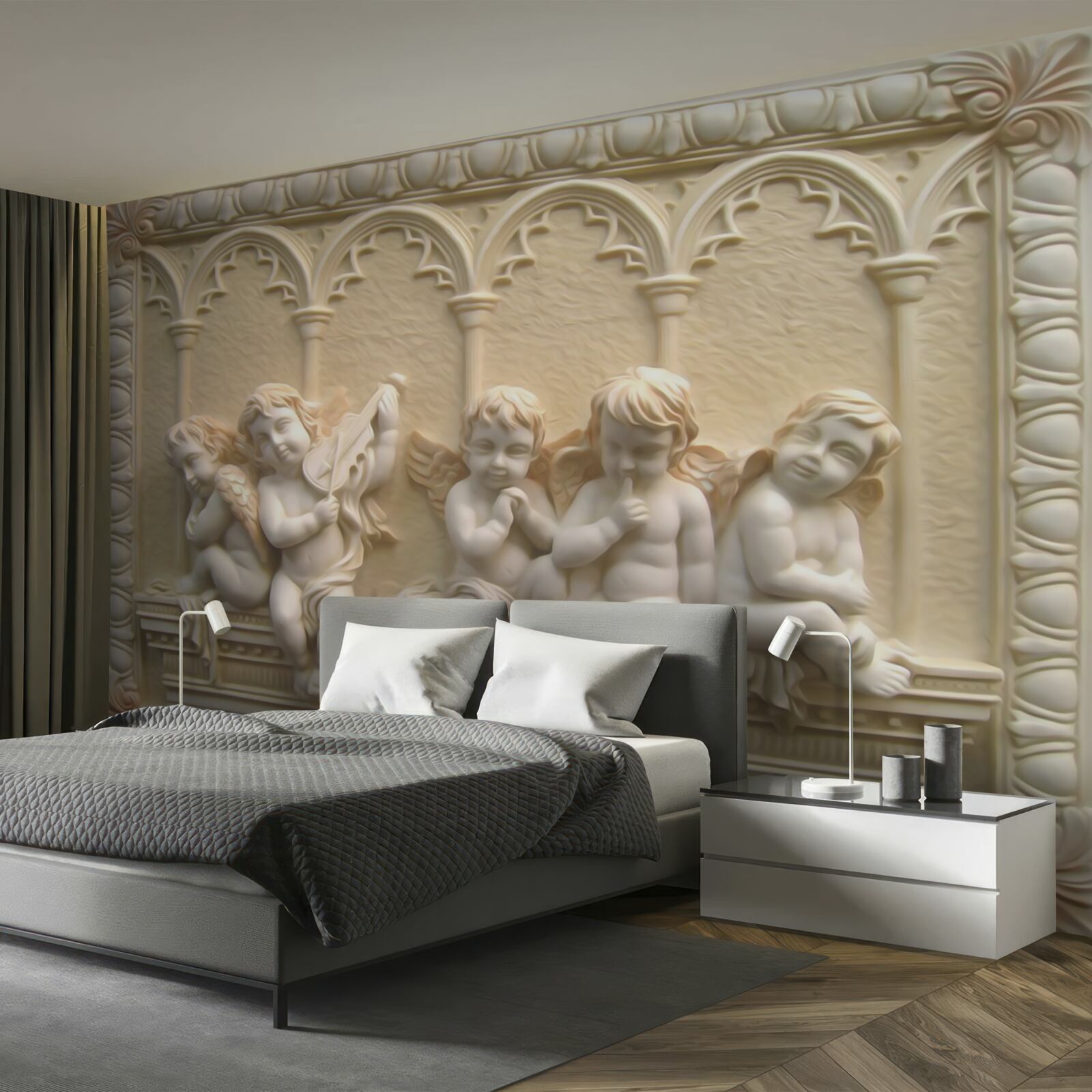 Papier peint séraphins se reposant sur la véranda