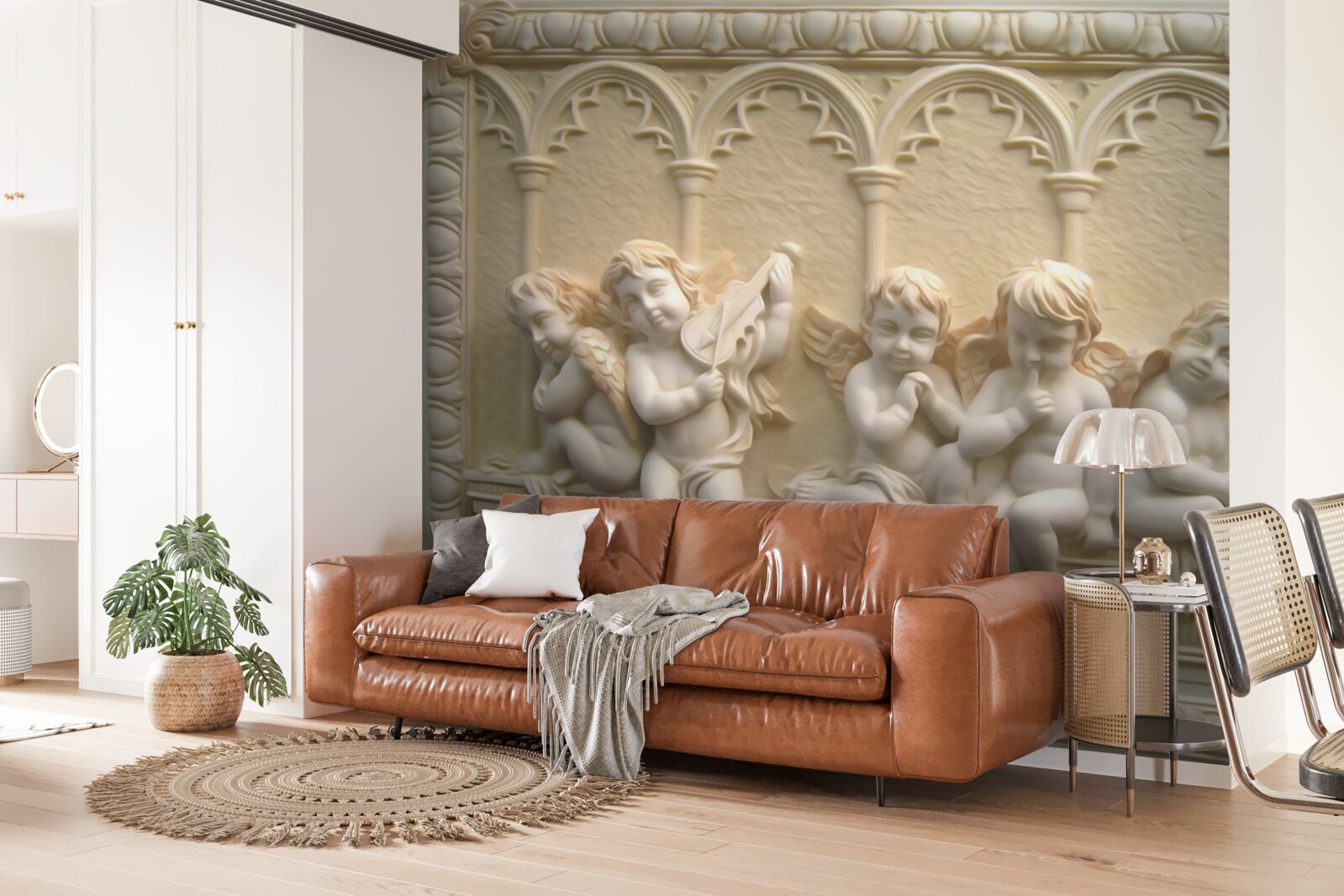 Papier peint séraphins se reposant sur la véranda