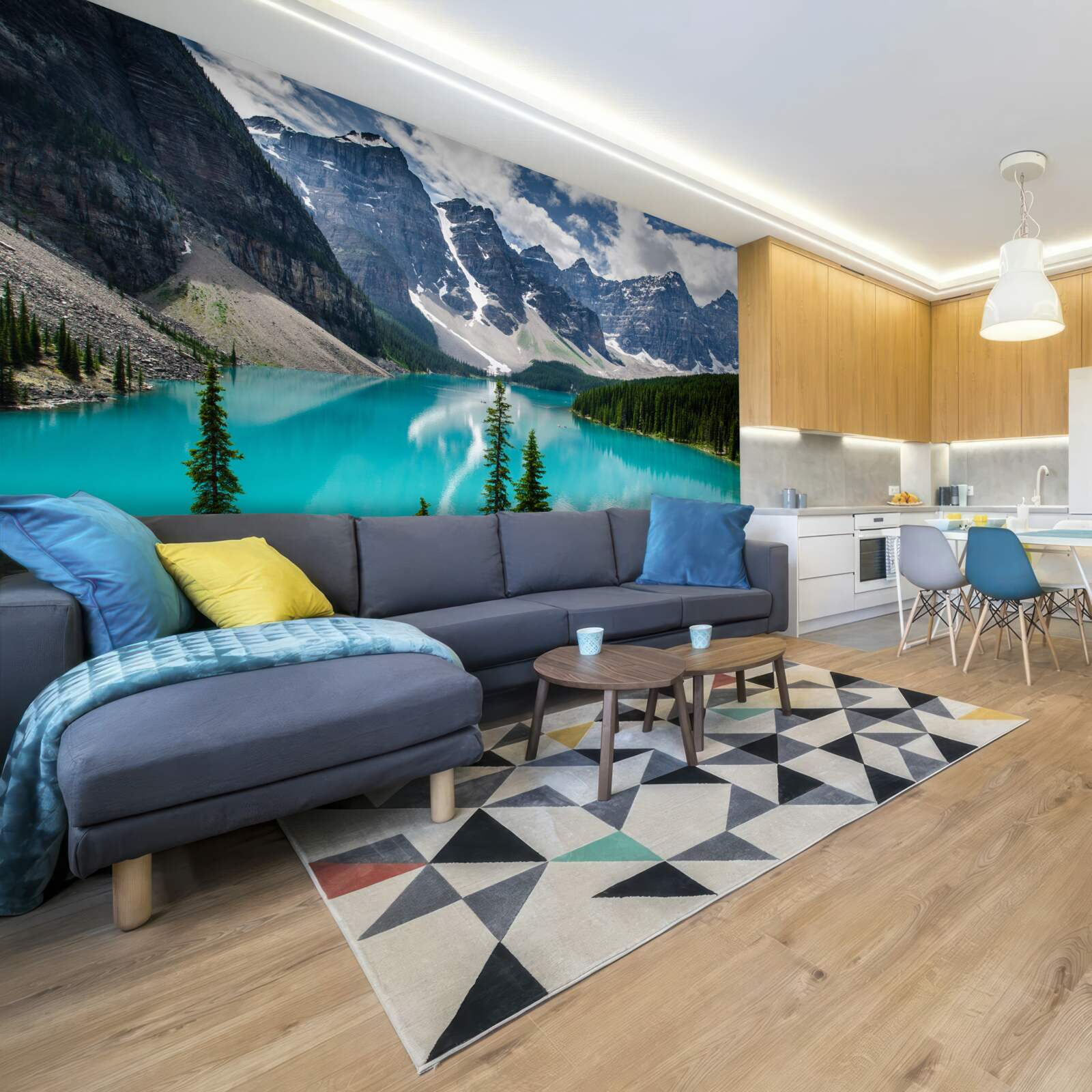 Papier peint le bleu des torrents de montagne