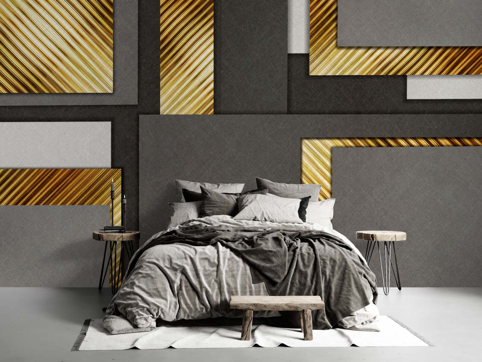 Papier peint répartition proportionnelle idéale entre les rectangles