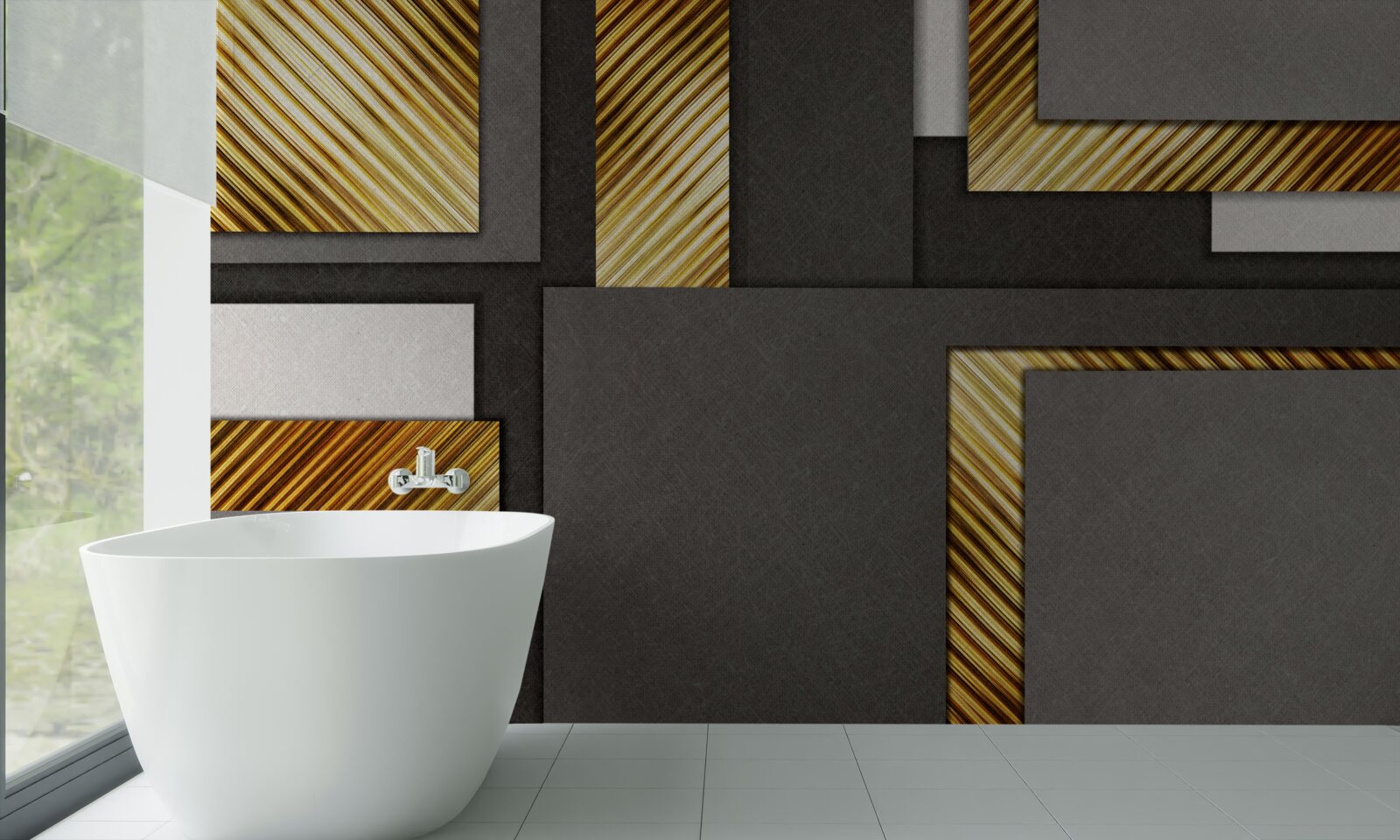 Papier peint répartition proportionnelle idéale entre les rectangles