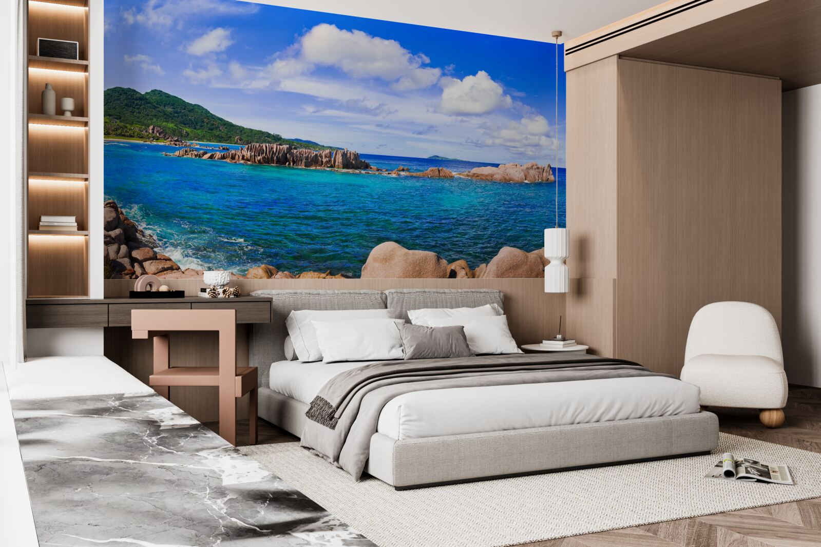 Papier peint falaises près de l'océan azur