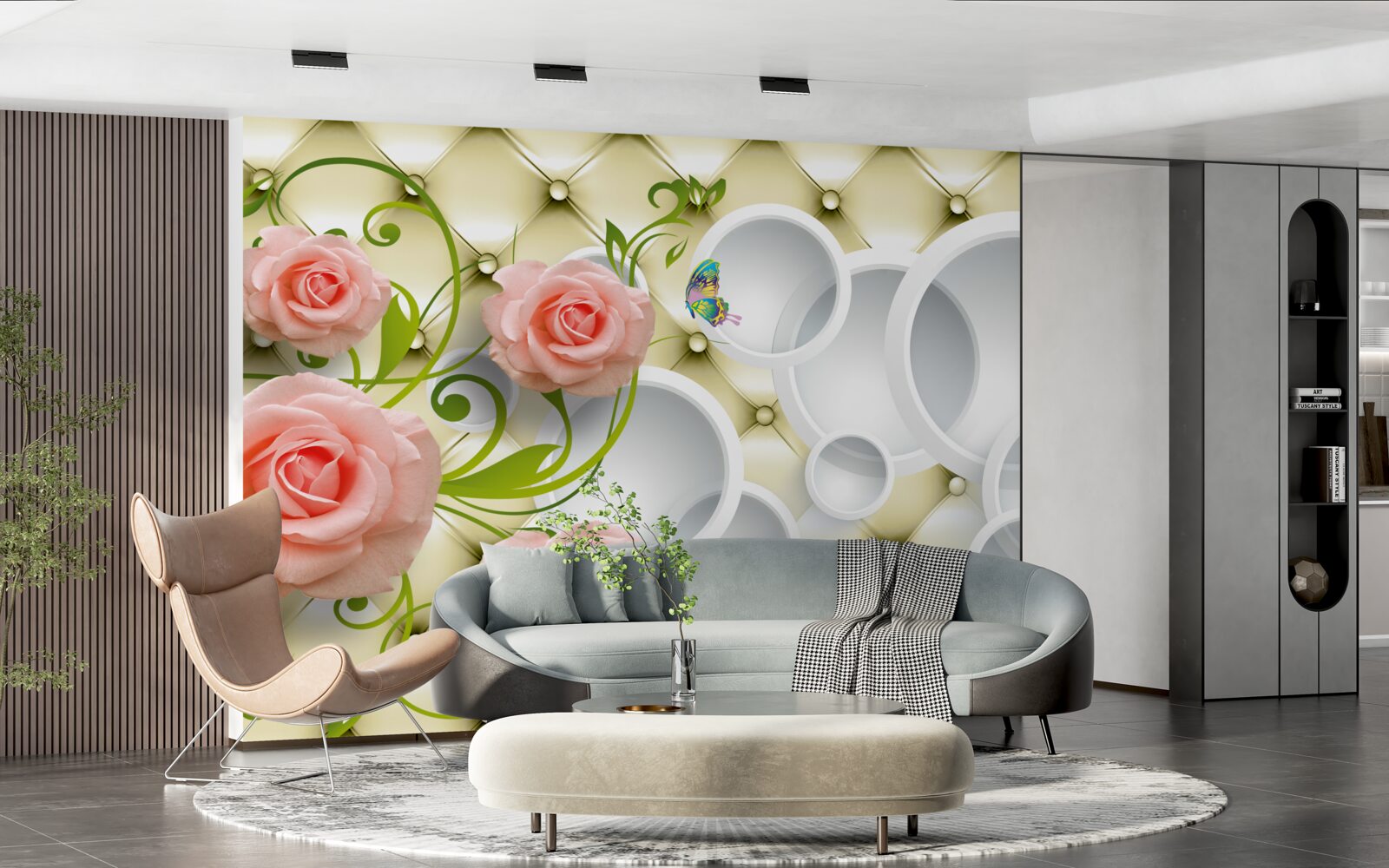 Papier peint le bouton de rose rose est magnifique