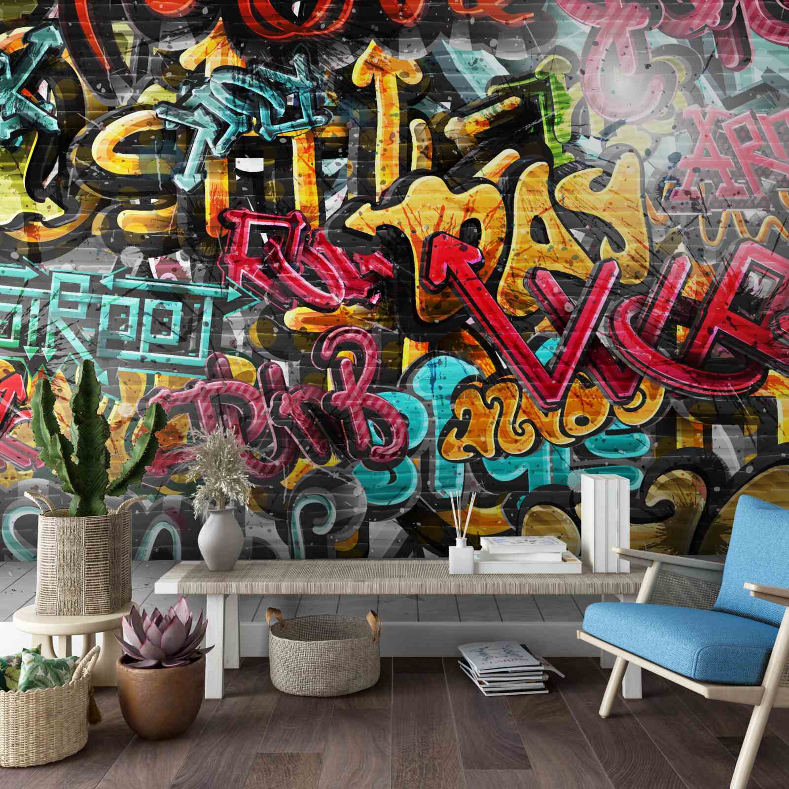 Papier peint effacer les graffitis dans les rues