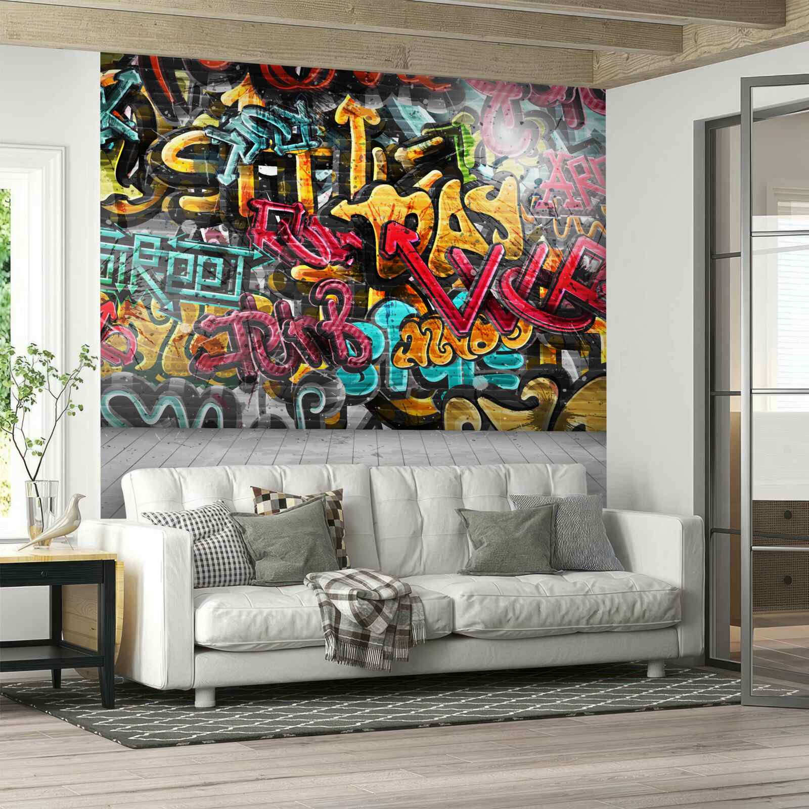 Papier peint effacer les graffitis dans les rues