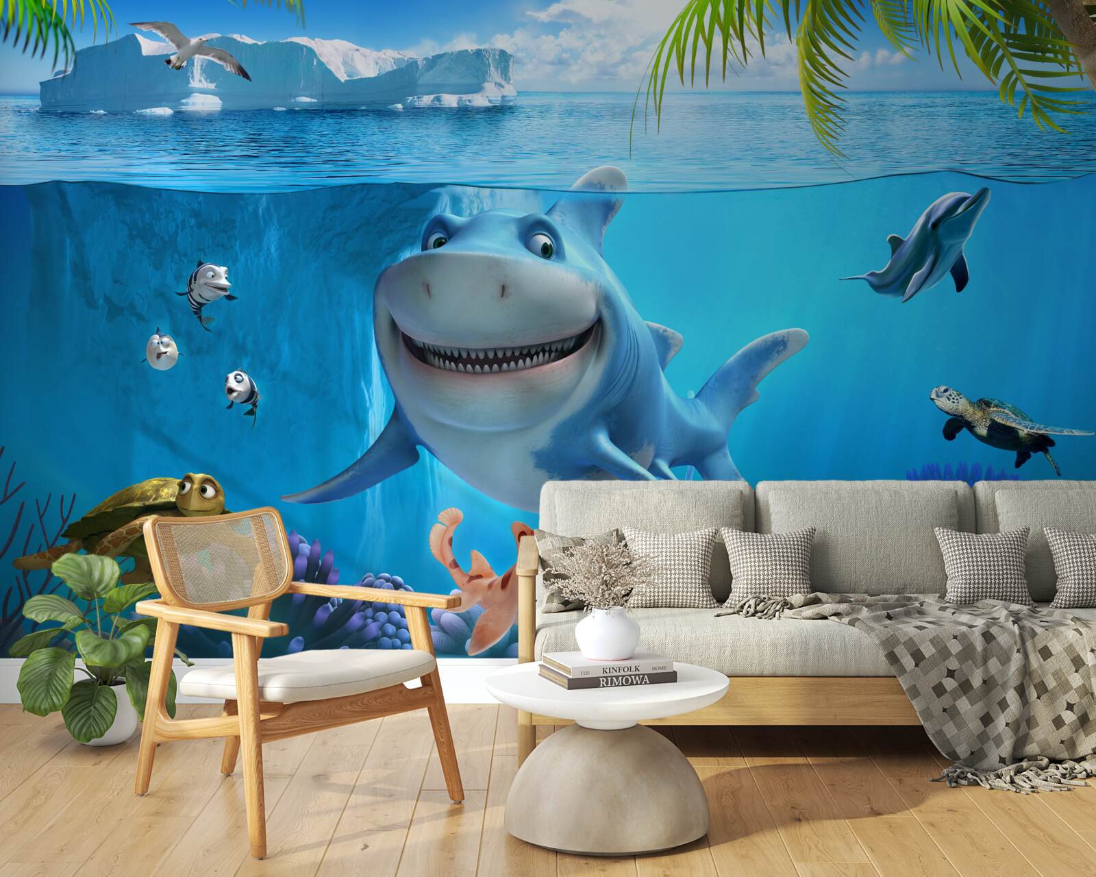 Papier peint habitants animés du monde sous-marin