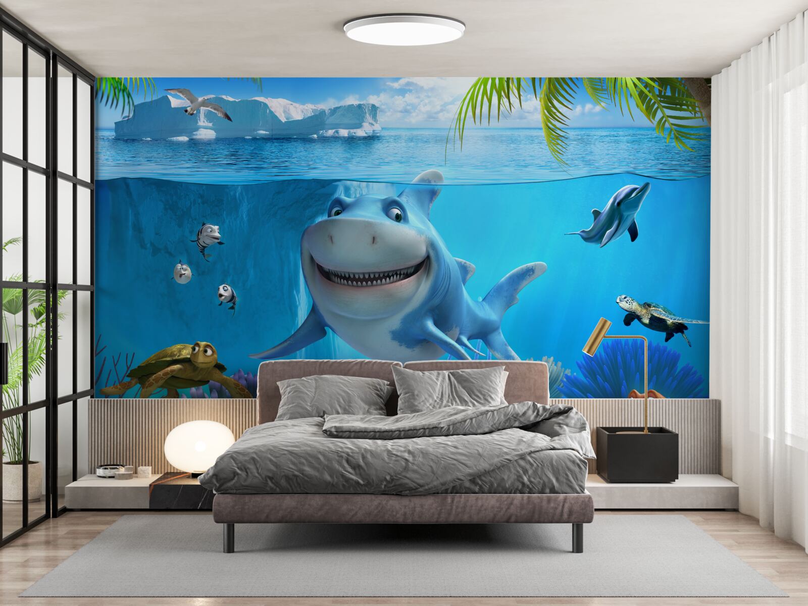 Papier peint habitants animés du monde sous-marin