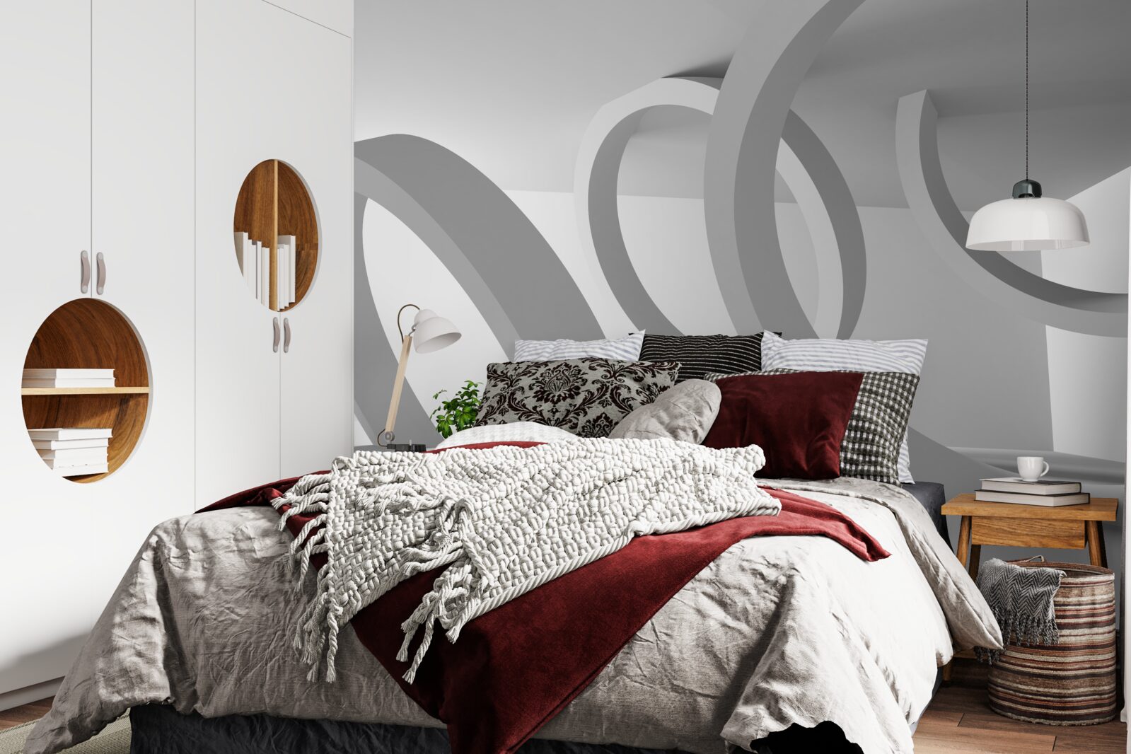 Papier peint Arcs de cercle totaux