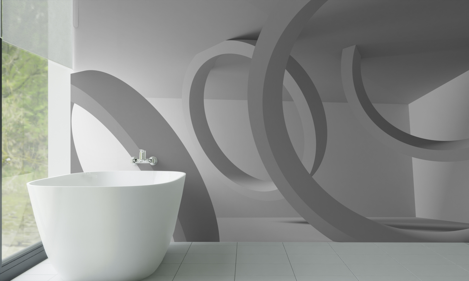 Papier peint Arcs de cercle totaux