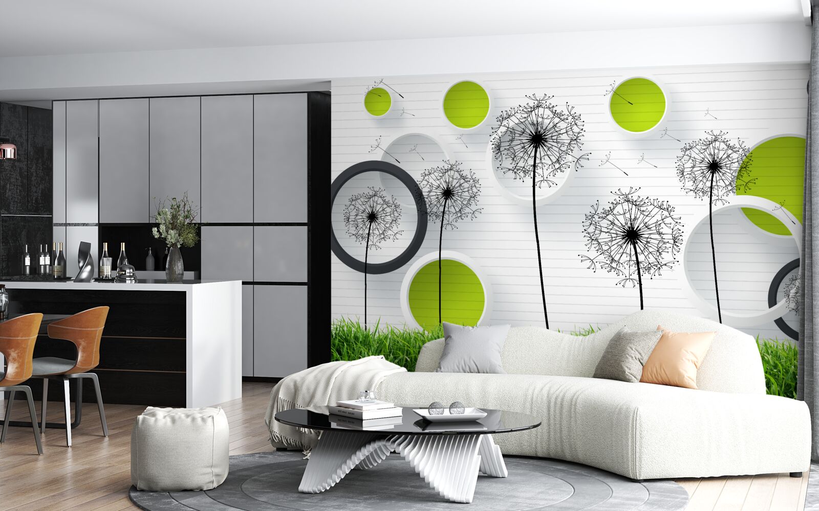 Papier peint un pâturage parsemé d'asclépiades