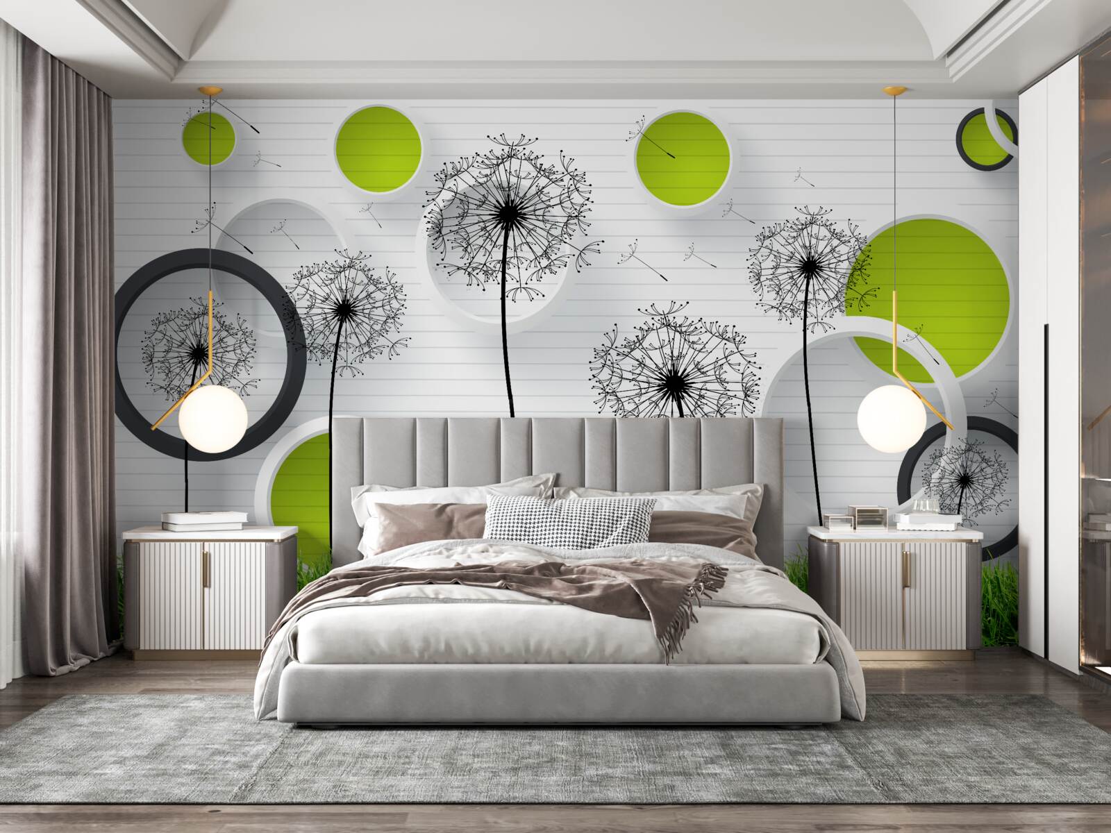 Papier peint un pâturage parsemé d'asclépiades