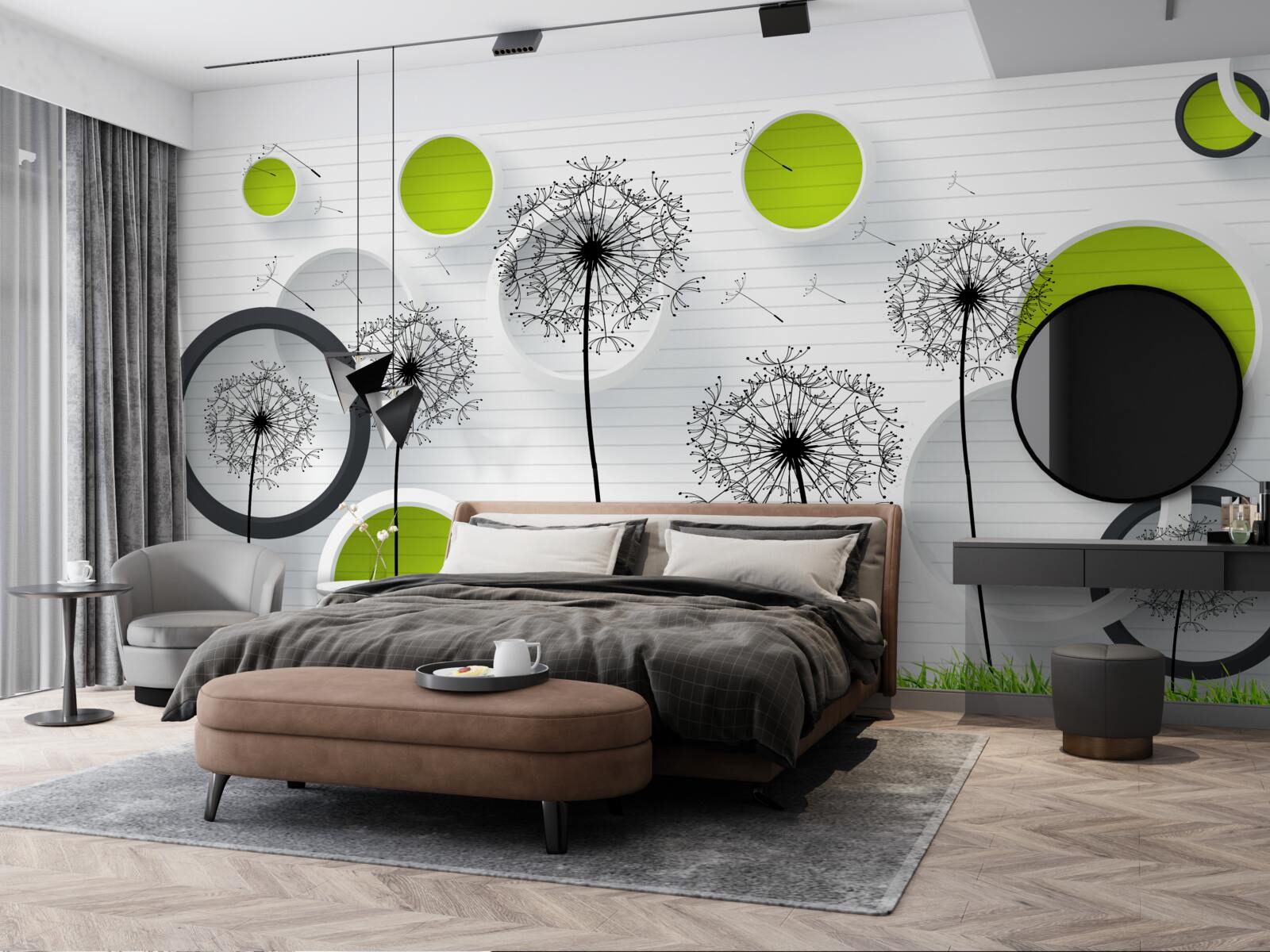 Papier peint un pâturage parsemé d'asclépiades