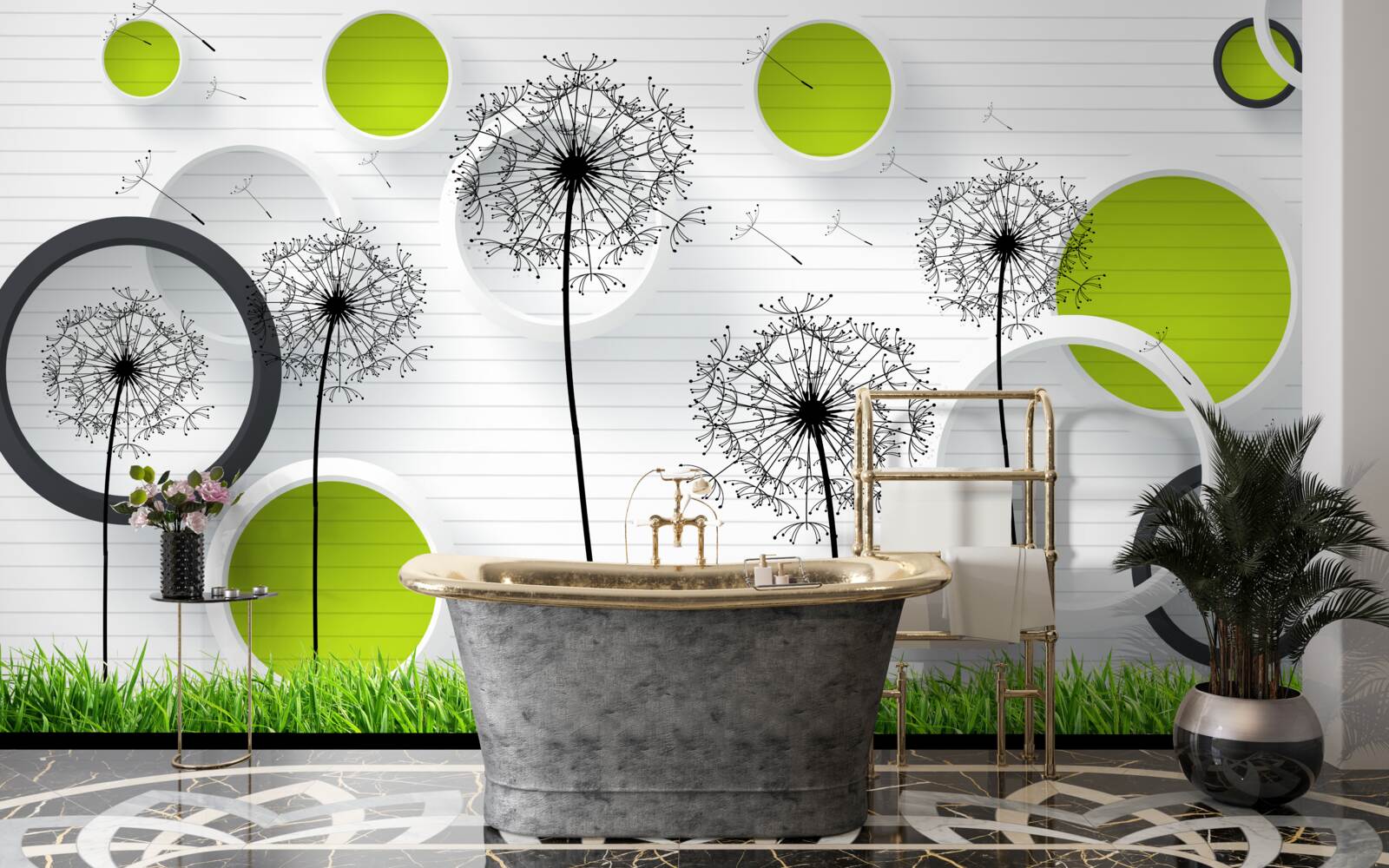 Papier peint un pâturage parsemé d'asclépiades