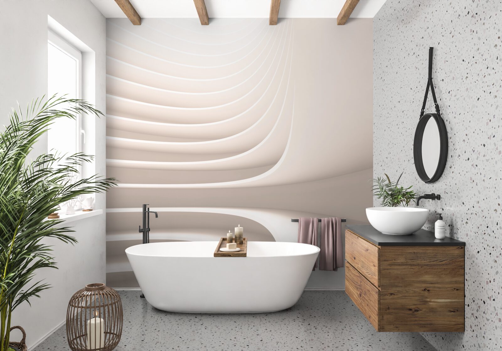 Papier peint des pas métaphoriques vers l'infini