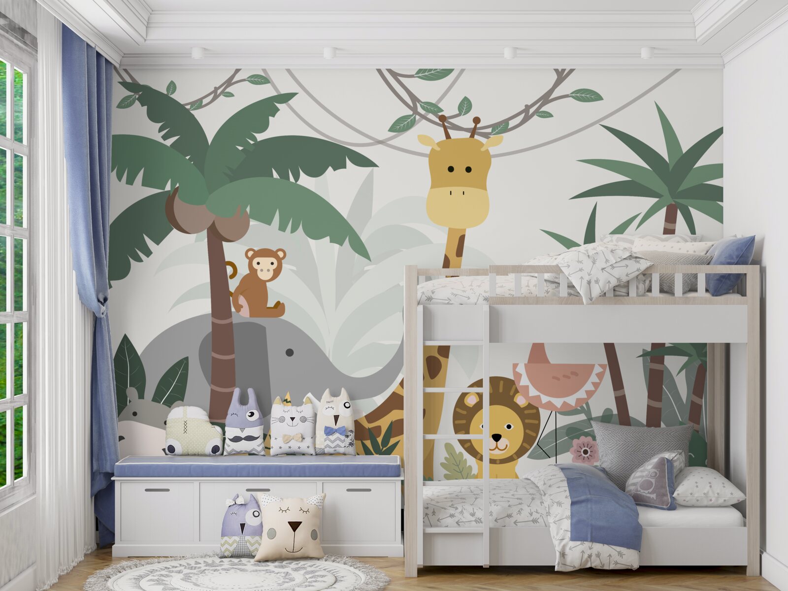 Papier peint voyage animé de la faune et de la flore