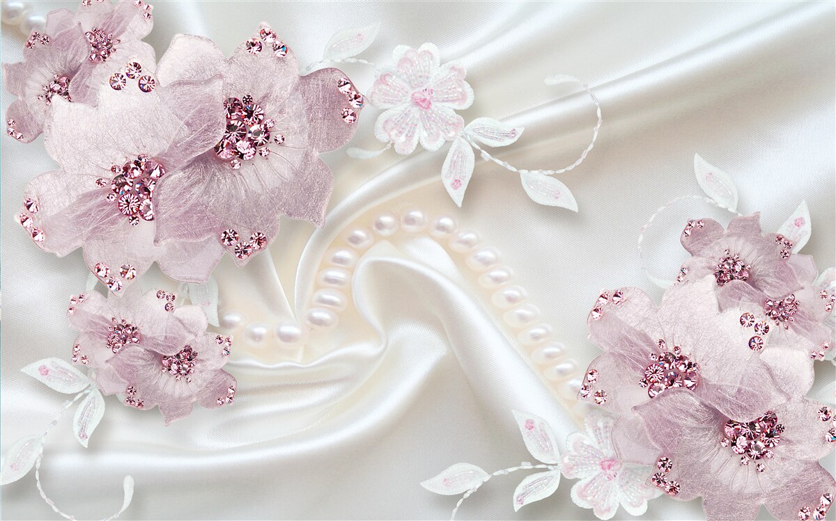 Papier peint molleton textile violet sur soie