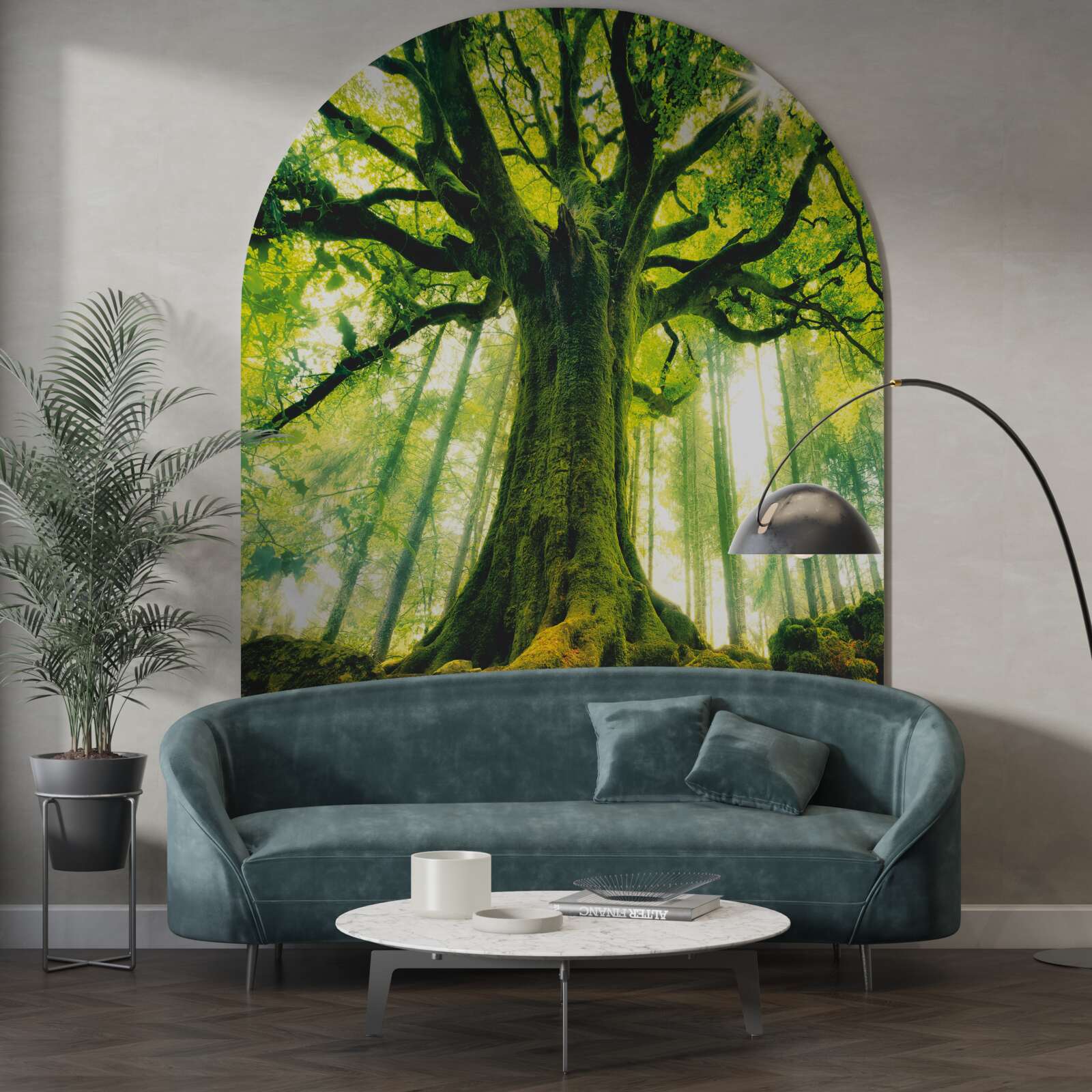 Papier peint arbre de vie dans la forêt du matin