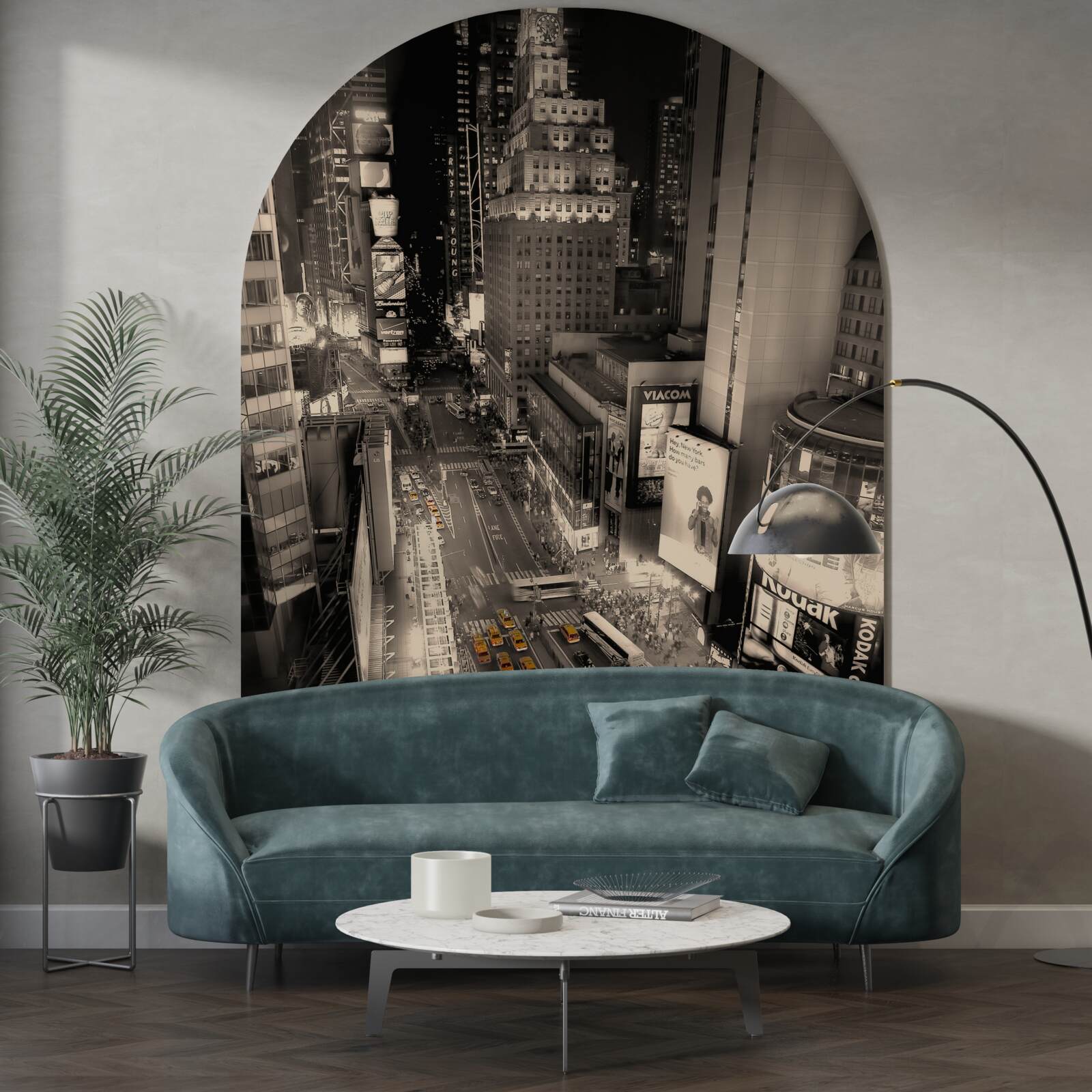 Papier peint times square et les taxis jaunes