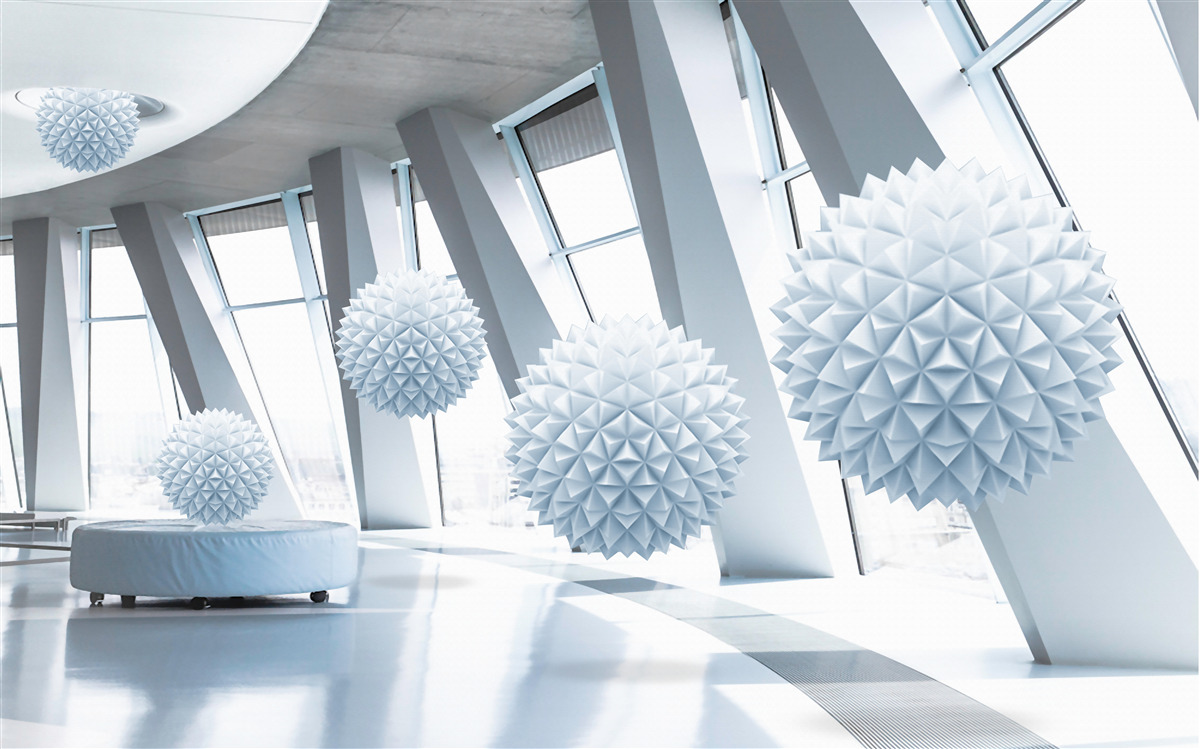 Papier peint les balles disparaissent dans les profondeurs de l'espace