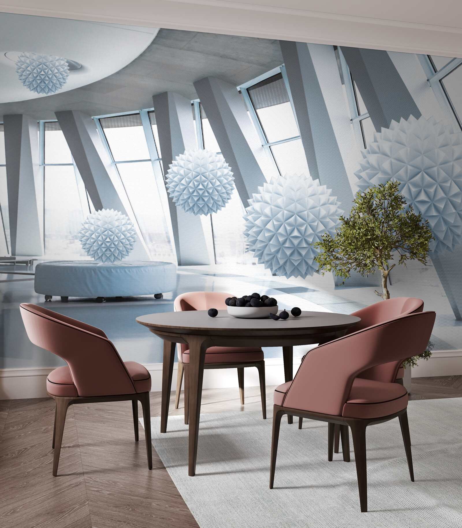 Papier peint les balles disparaissent dans les profondeurs de l'espace