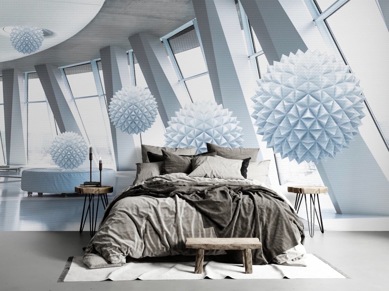 Papier peint les balles disparaissent dans les profondeurs de l'espace