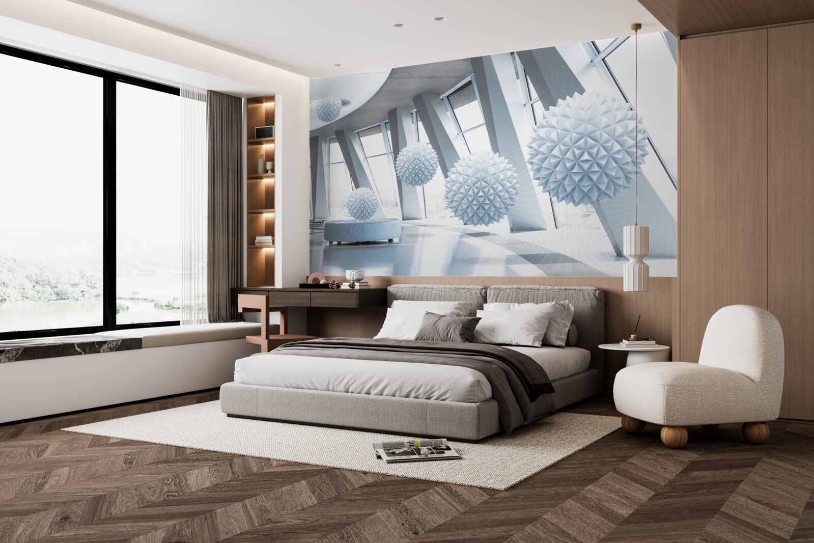 Papier peint les balles disparaissent dans les profondeurs de l'espace