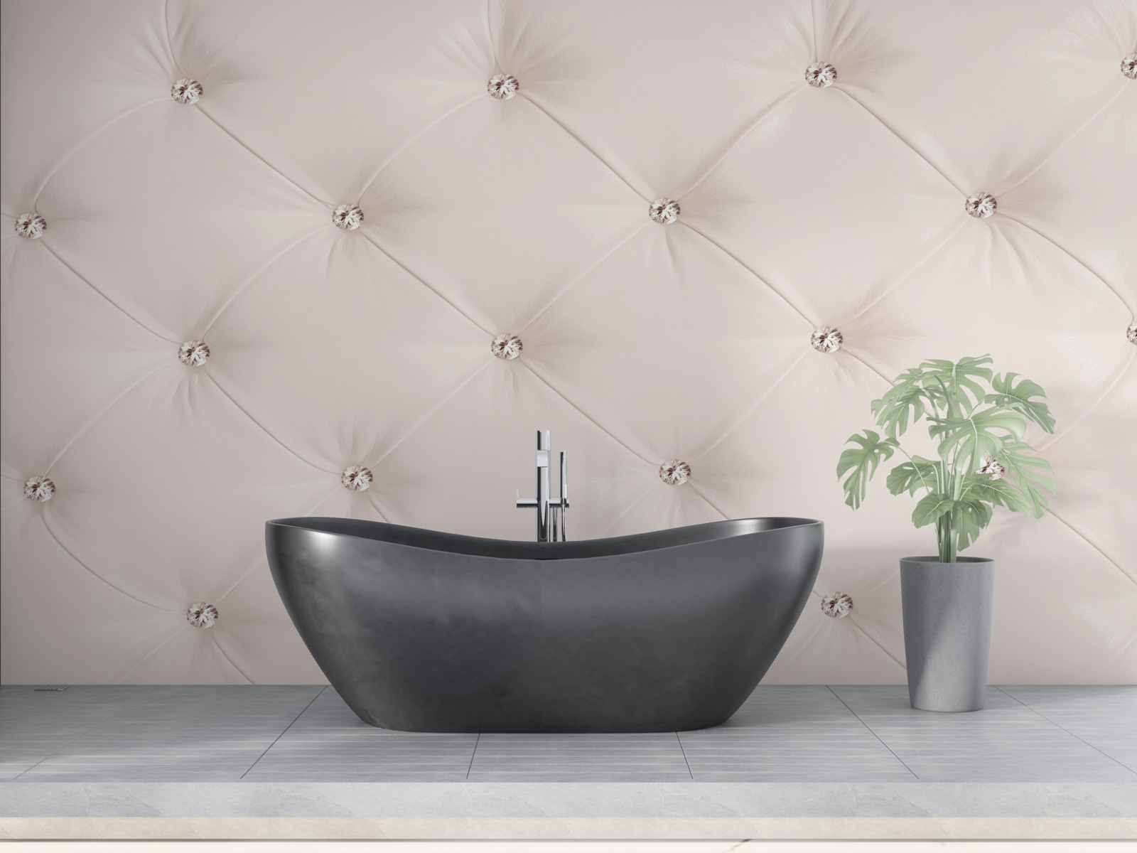 Papier peint cuir écologique rose perle