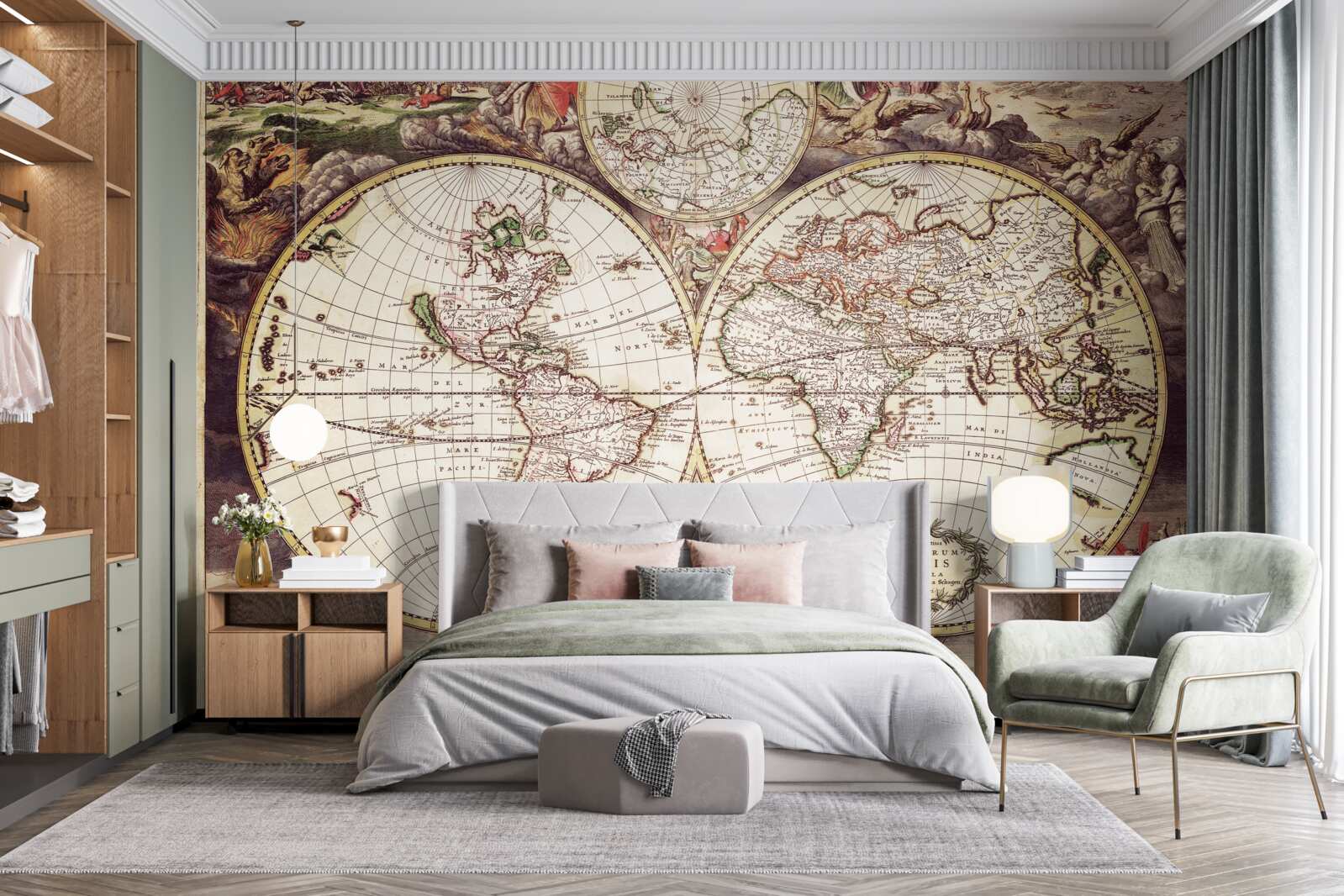 Papier peint période historique éclairée dans l'image du monde