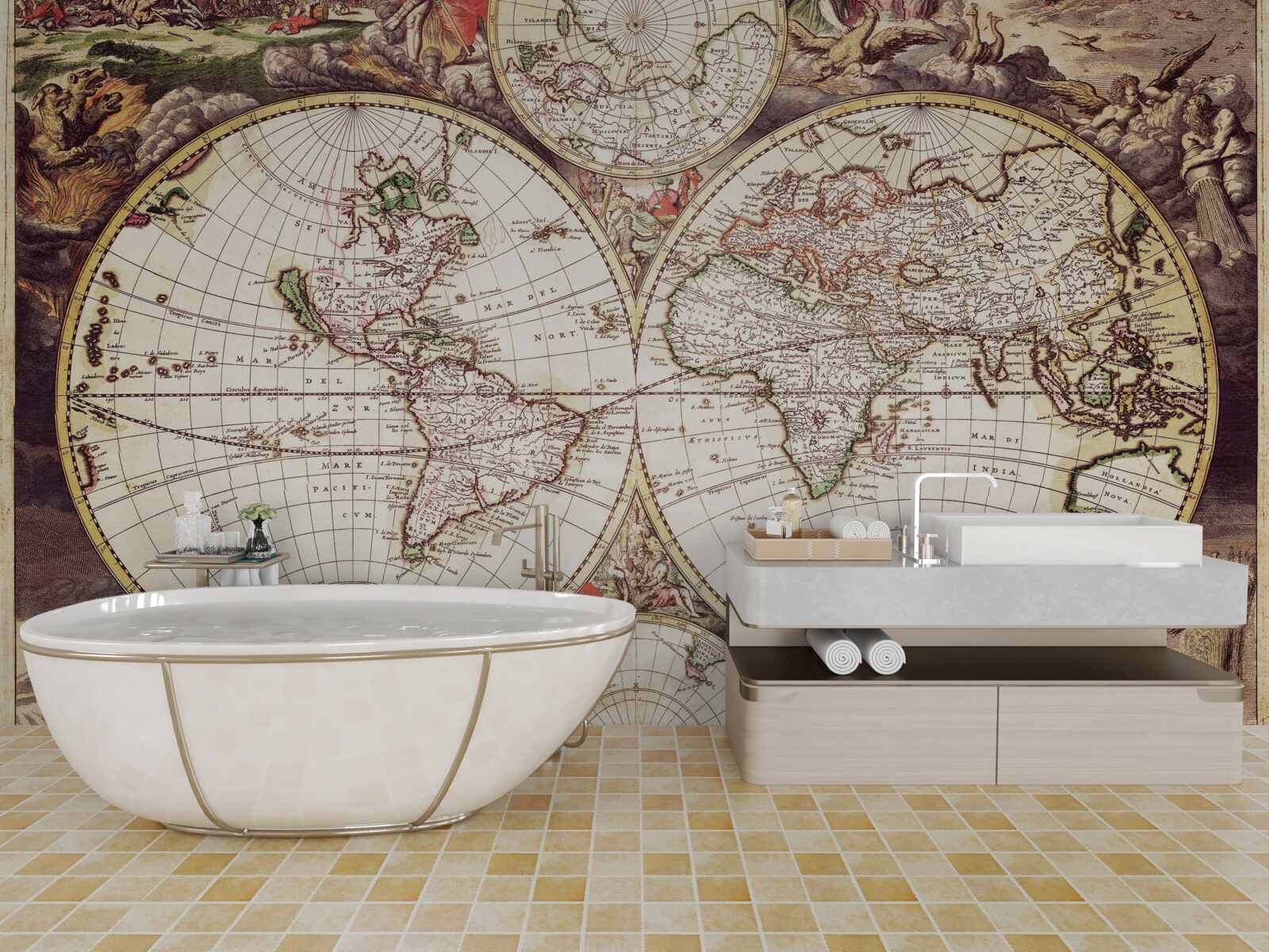 Papier peint période historique éclairée dans l'image du monde