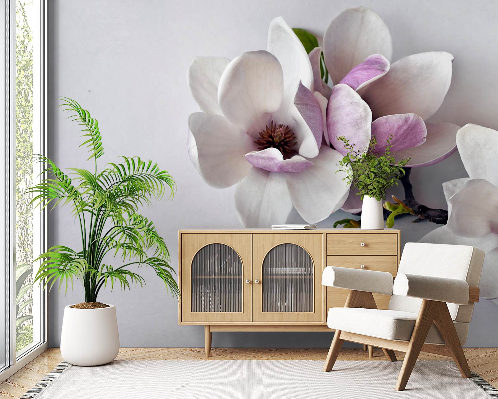 Papier peint des fleurs d'une incroyable beauté et de grande taille