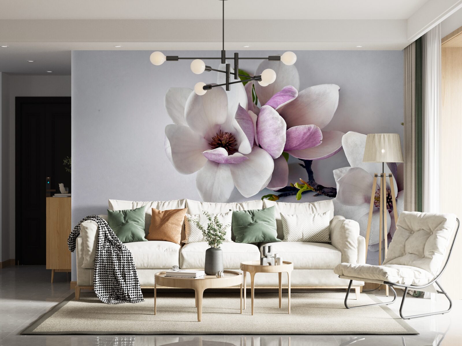 Papier peint des fleurs d'une incroyable beauté et de grande taille