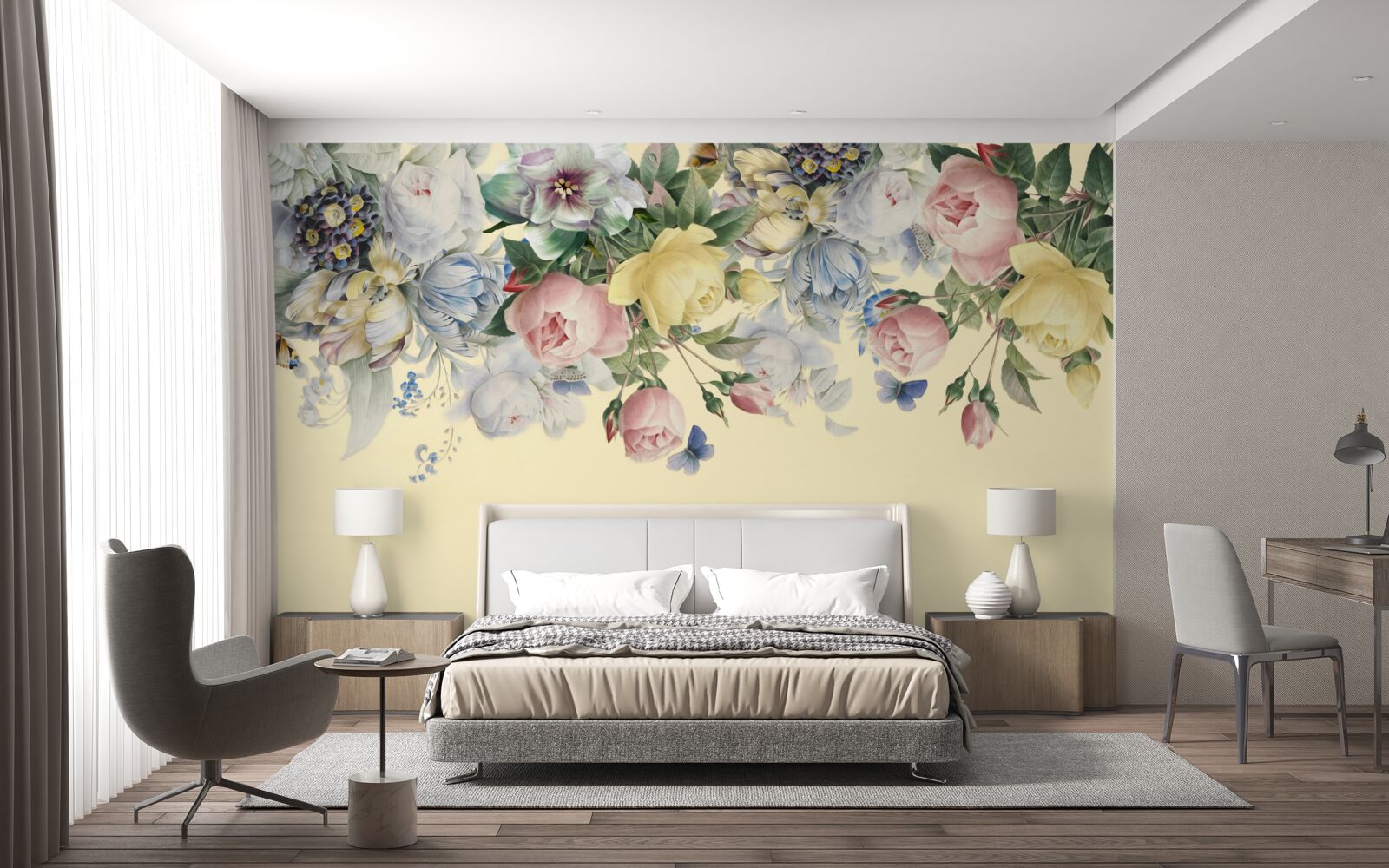 Papier peint des nuances délicates de différentes couleurs