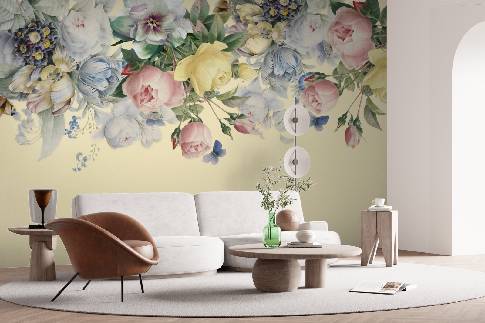 Papier peint des nuances délicates de différentes couleurs