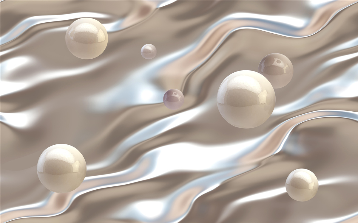 Papier peint nacre sur soie