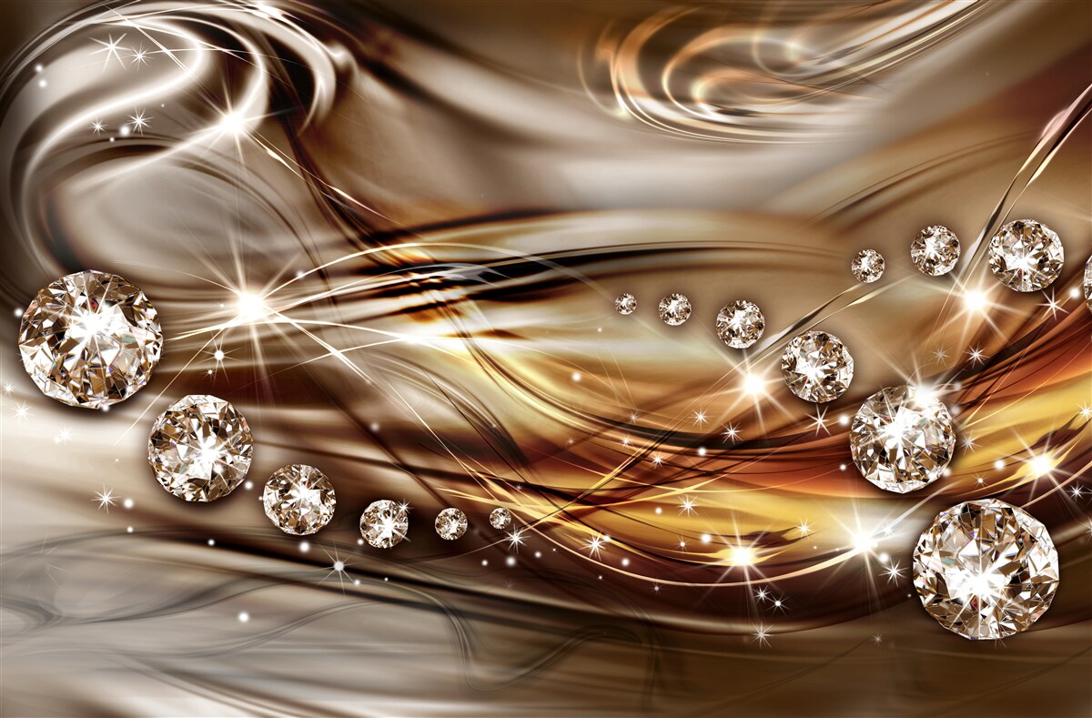 Papier peint bijoux en or et pierres précieuses