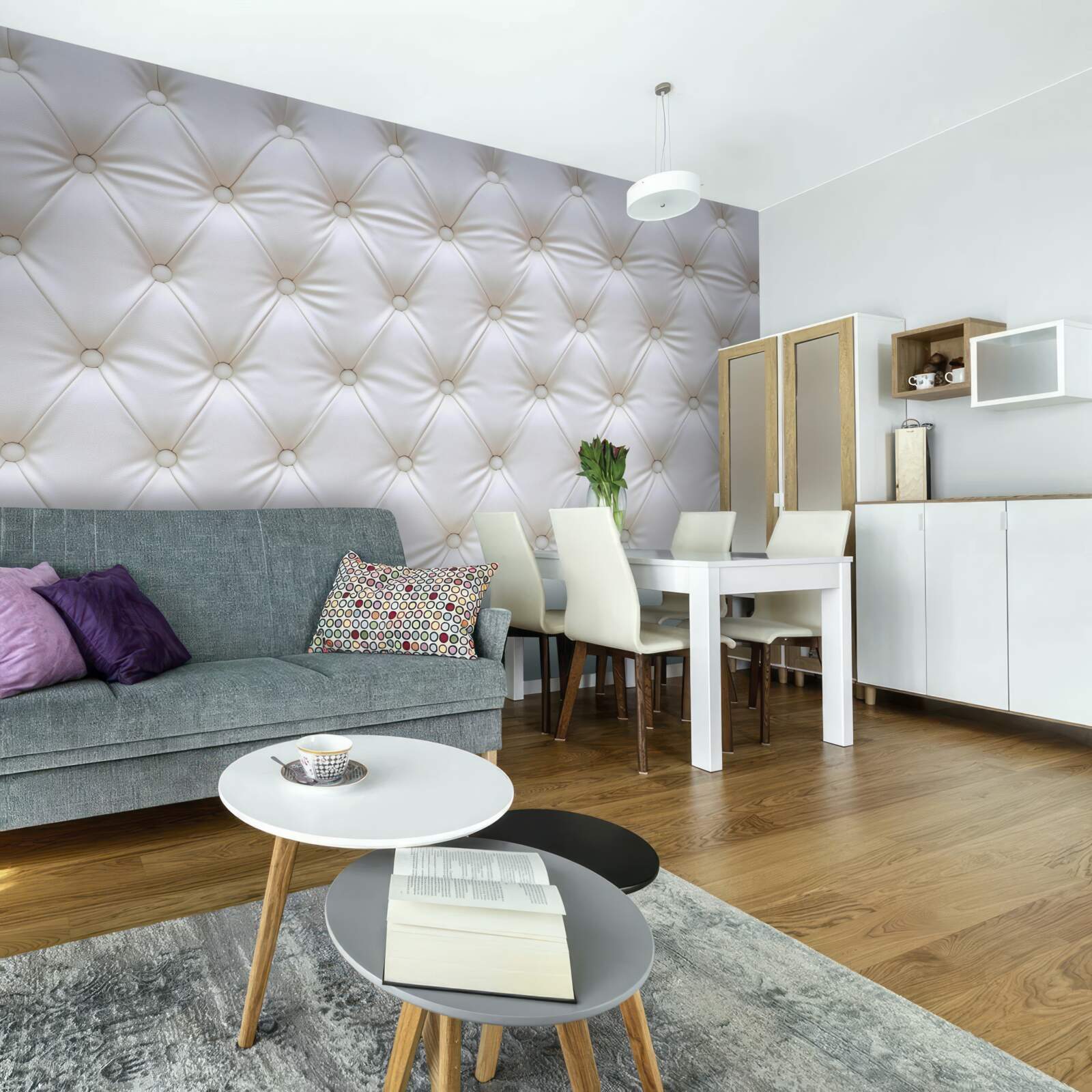 Papier peint texture de la tapisserie d'ameublement décorée de cristaux