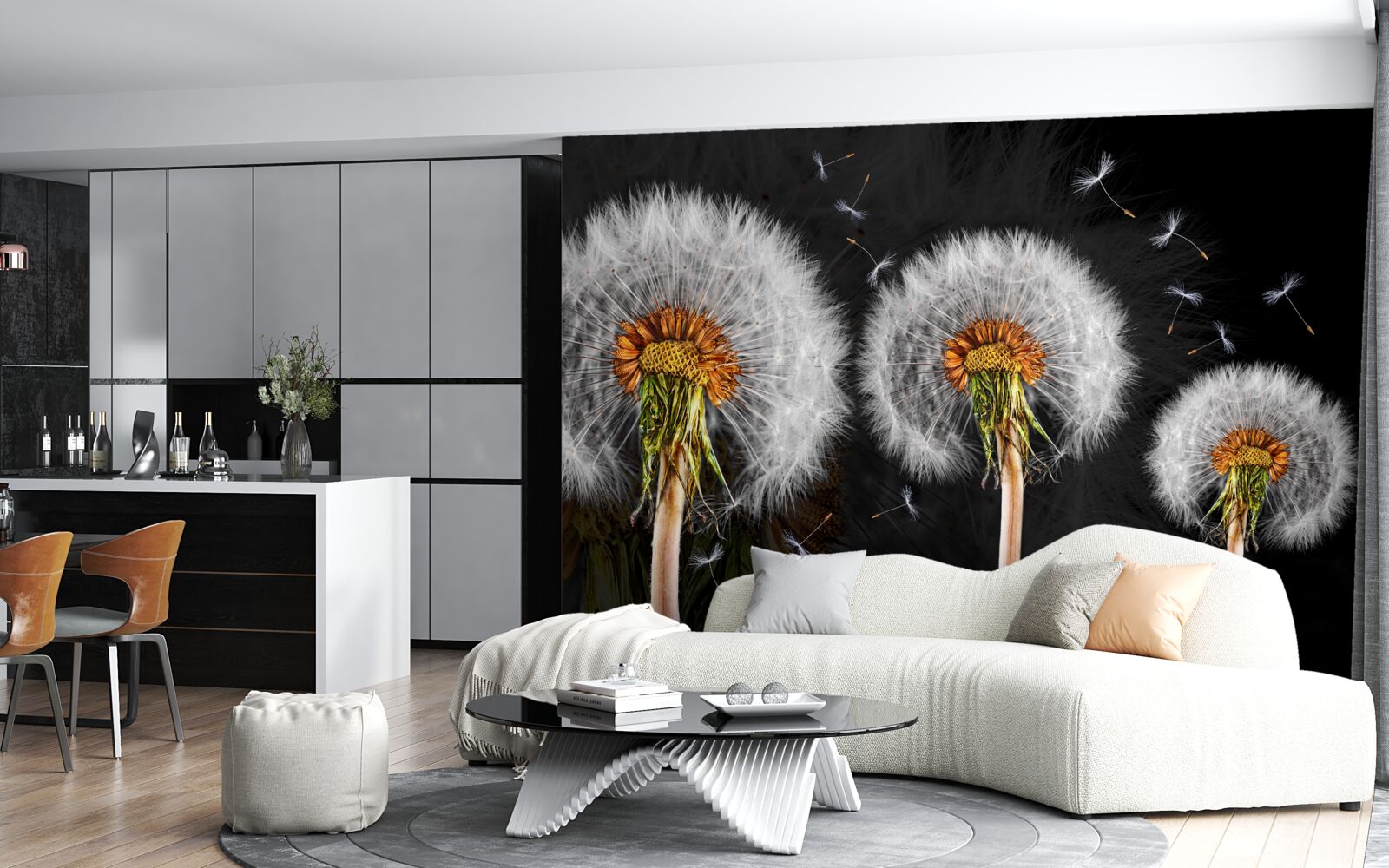 Papier peint gros œufs flétris