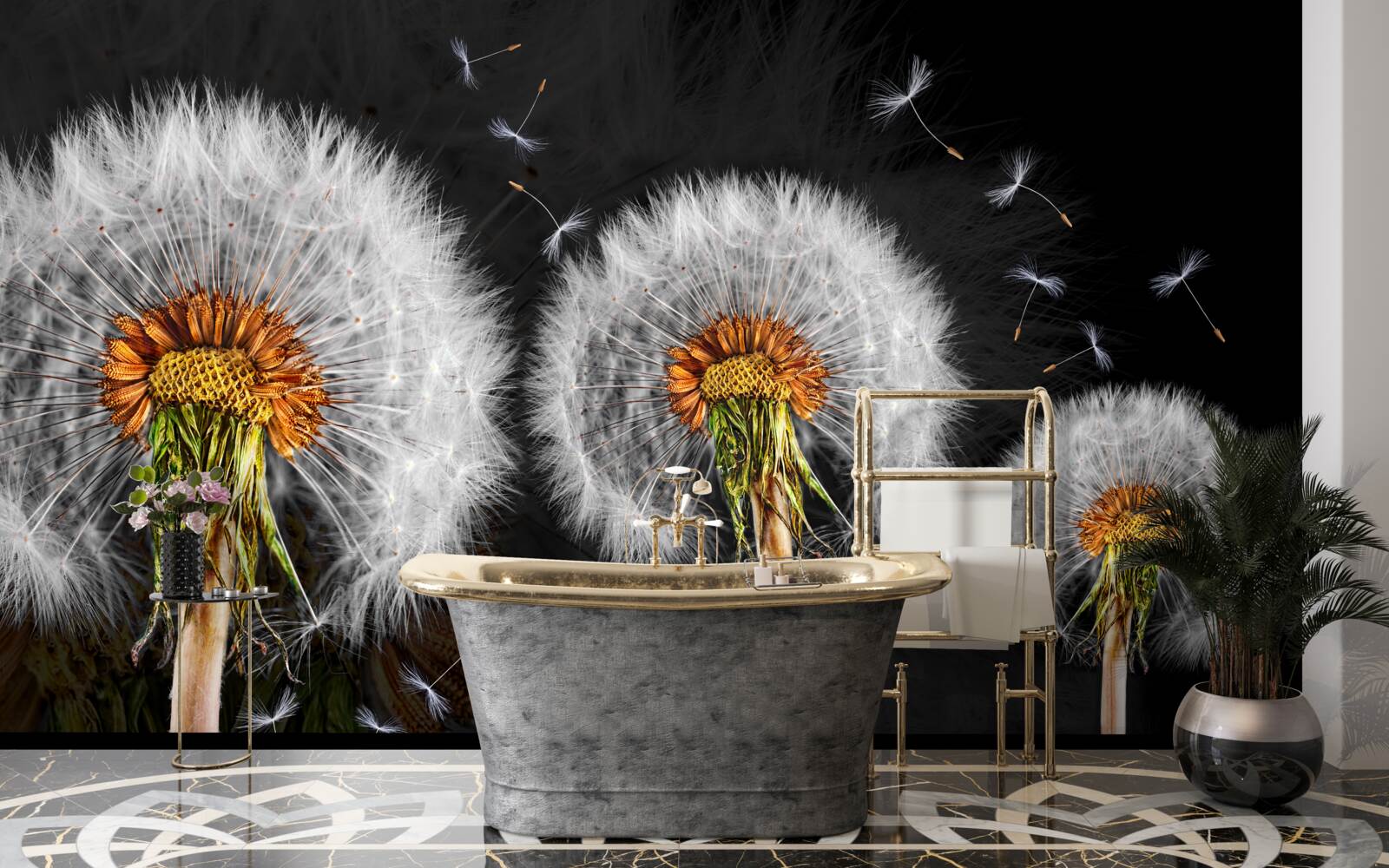 Papier peint gros œufs flétris