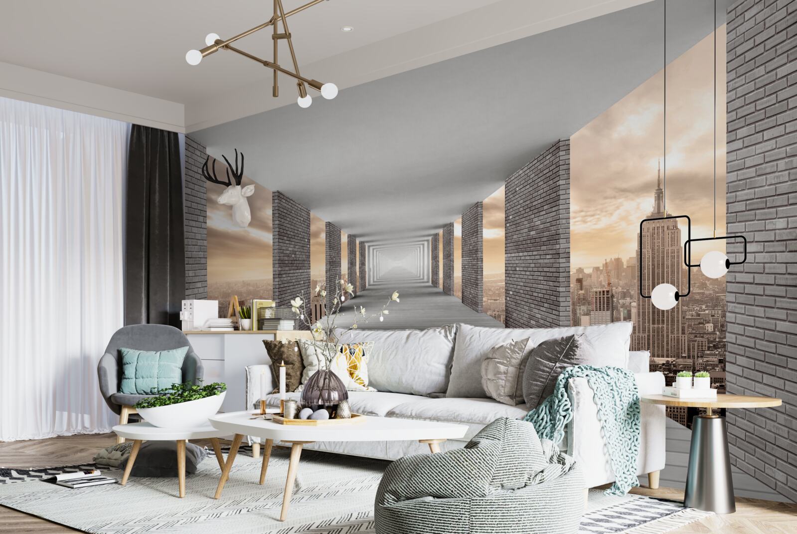 Papier peint passage souterrain sous l'agitation de la ville