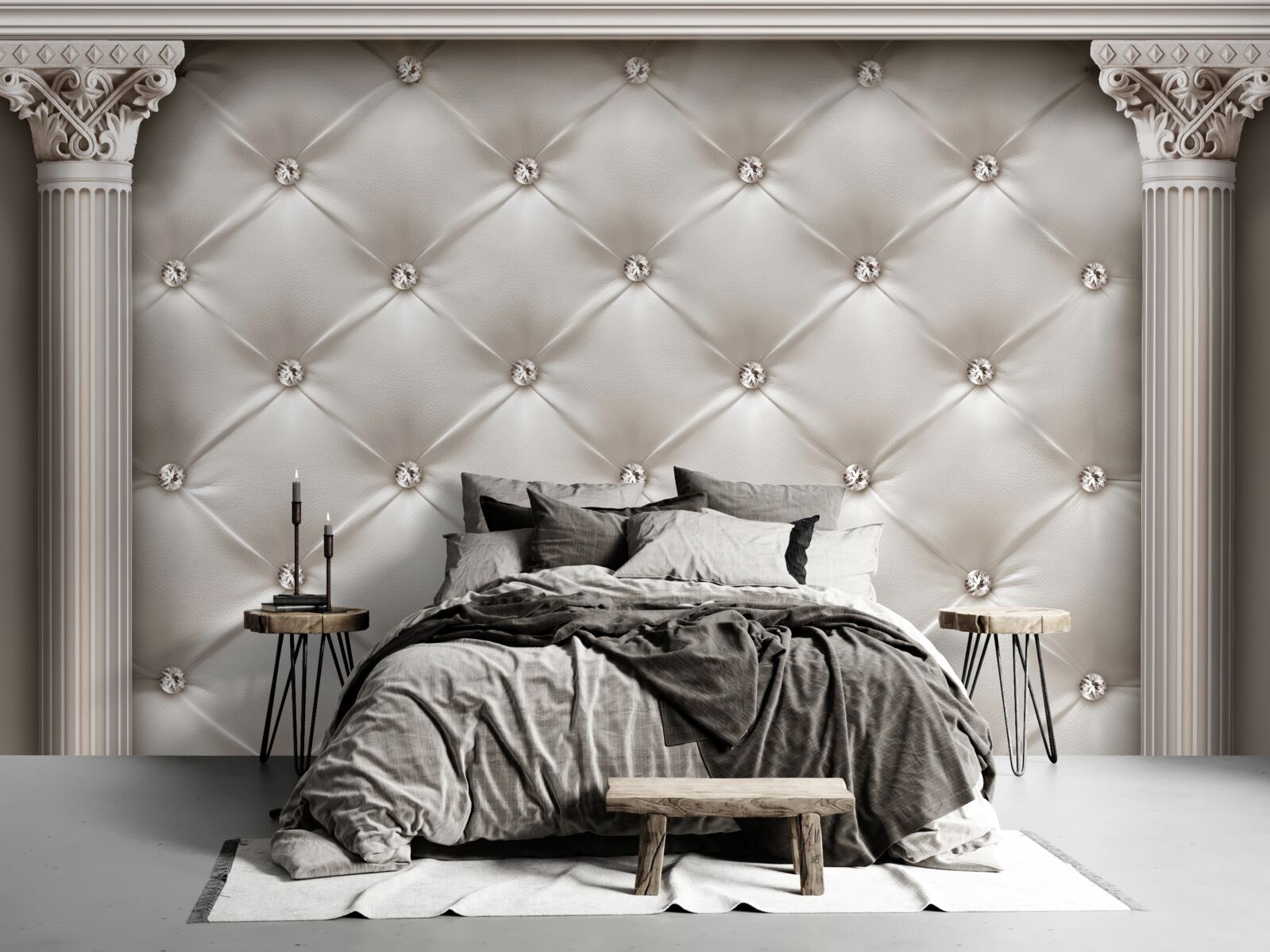 Papier peint Finitions arrondies et décoratives