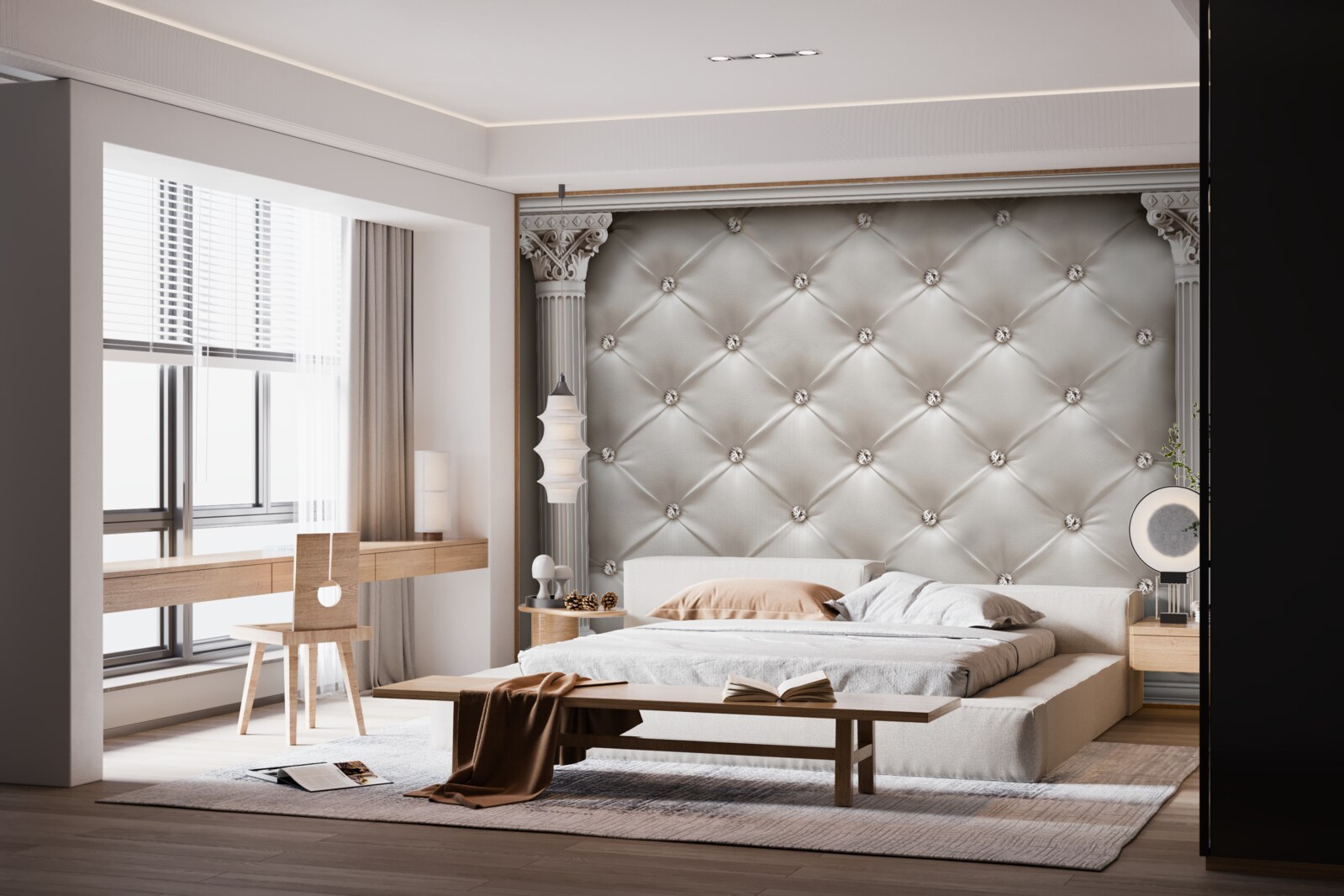 Papier peint Finitions arrondies et décoratives