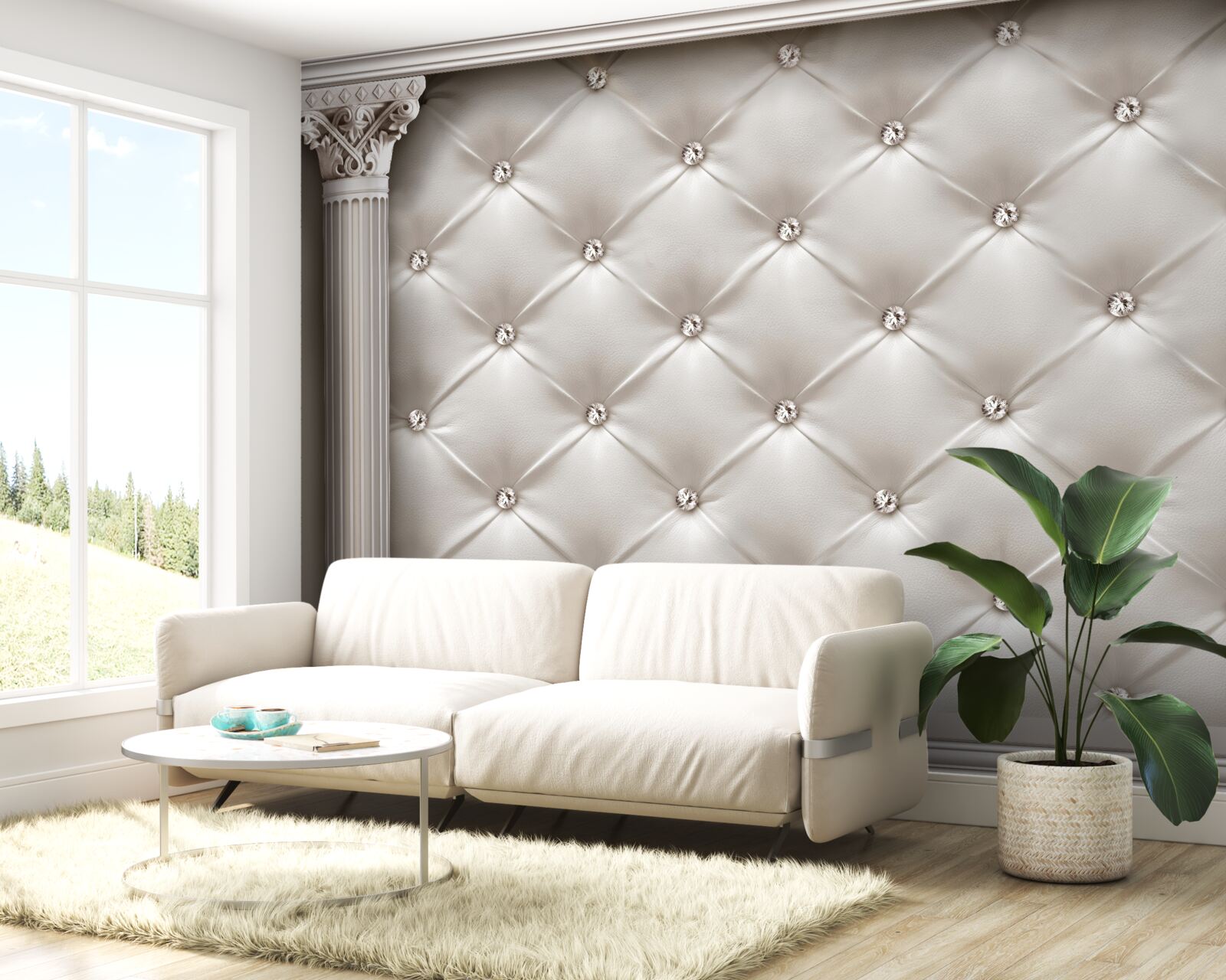 Papier peint Finitions arrondies et décoratives