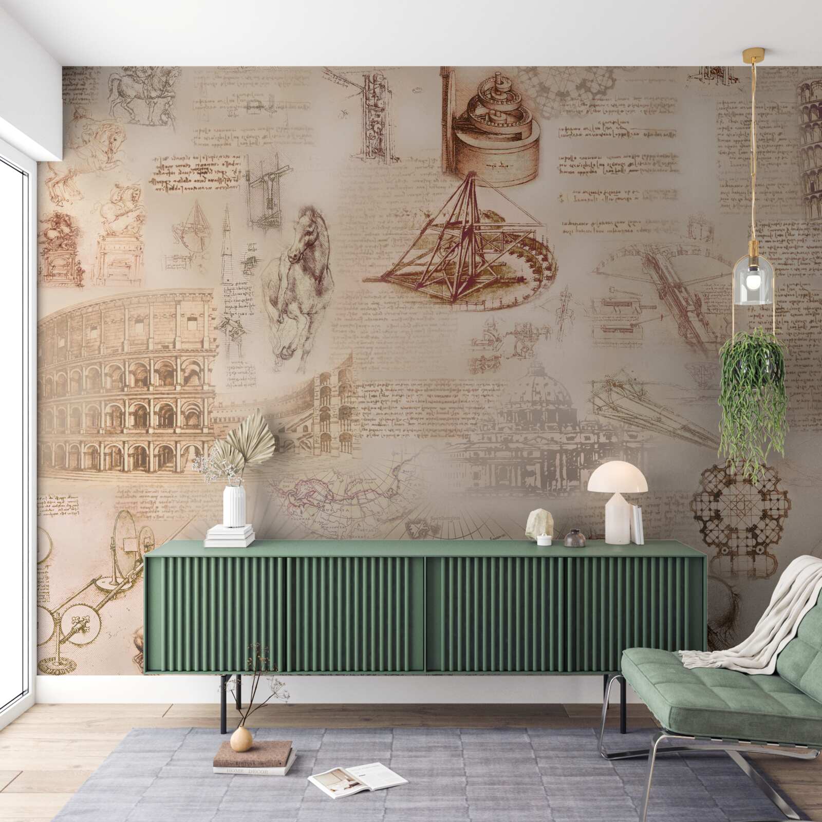 Papier peint la roumanie ancienne et l'italie rétro