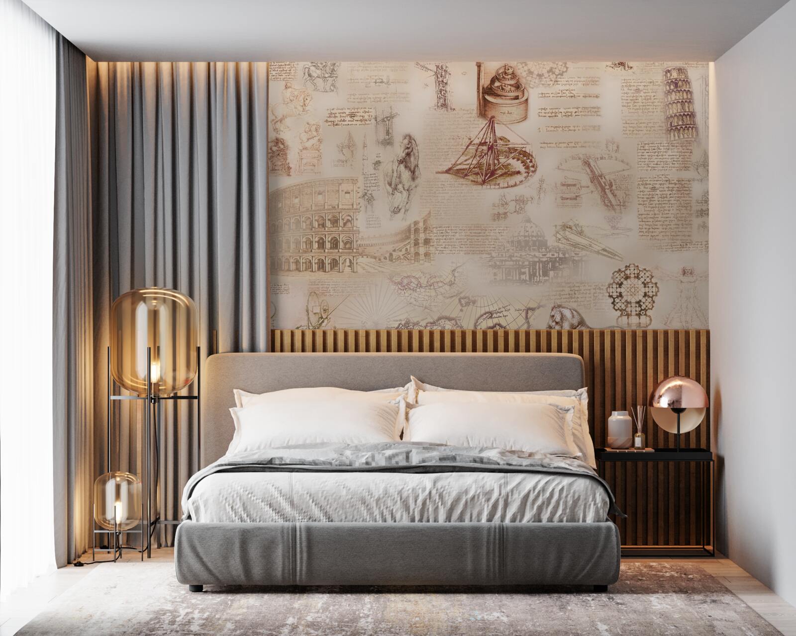 Papier peint la roumanie ancienne et l'italie rétro