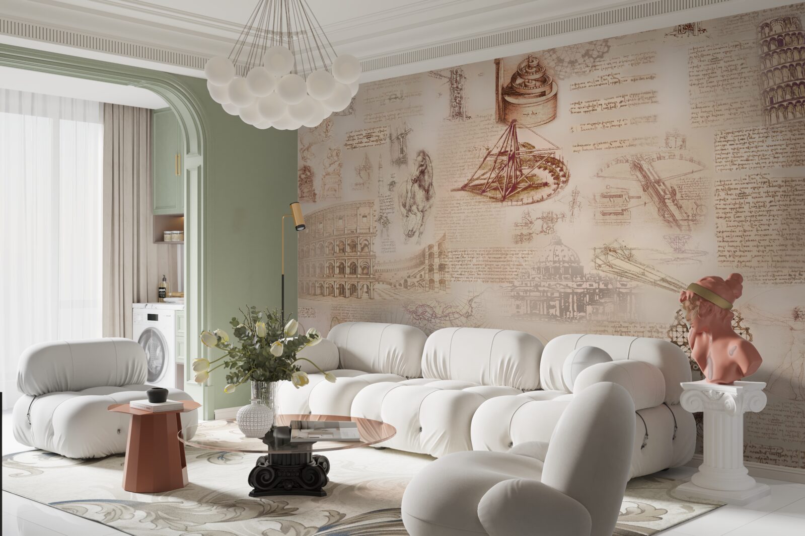 Papier peint la roumanie ancienne et l'italie rétro