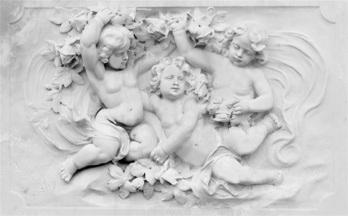 Papier peint le relief est un terrain de jeu pour les anges