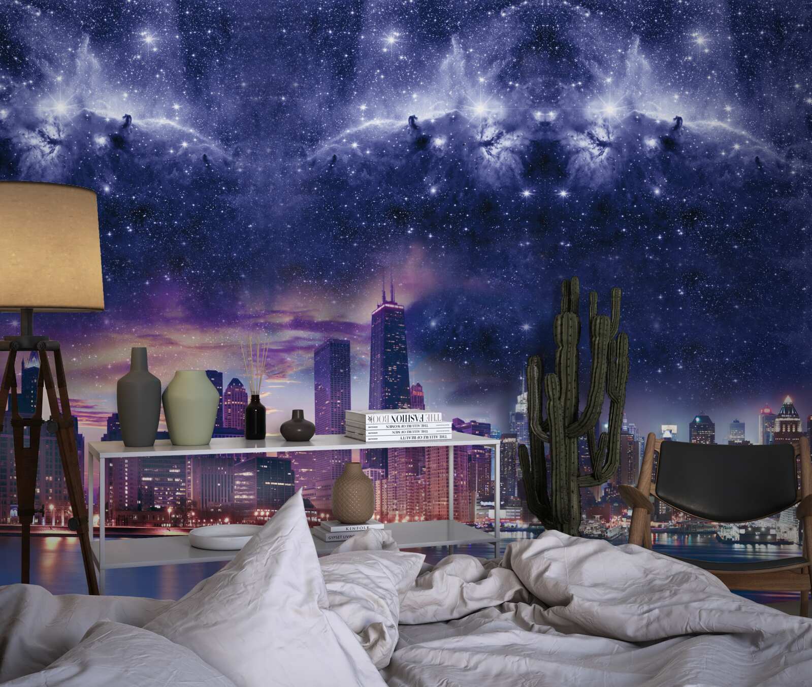 Papier peint toile astrale magique sur la métropole