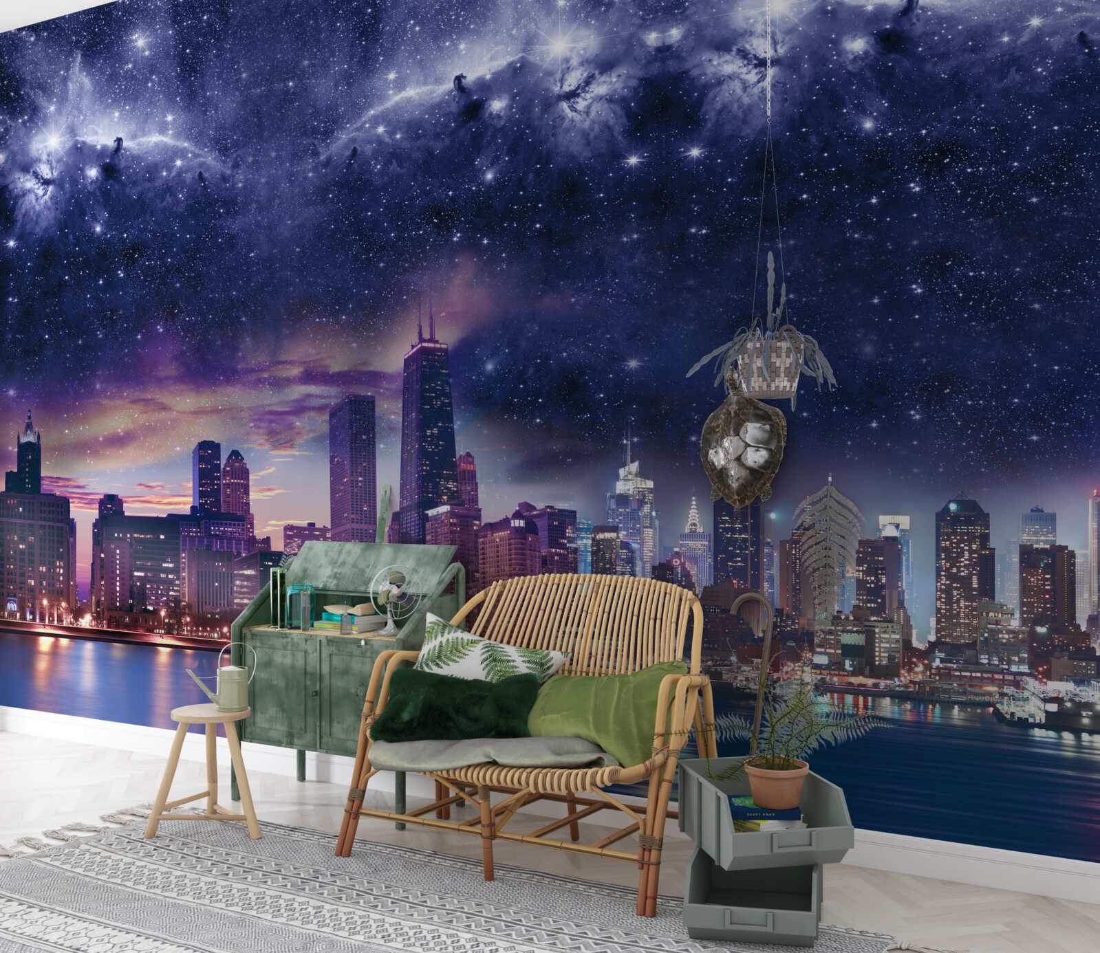 Papier peint toile astrale magique sur la métropole